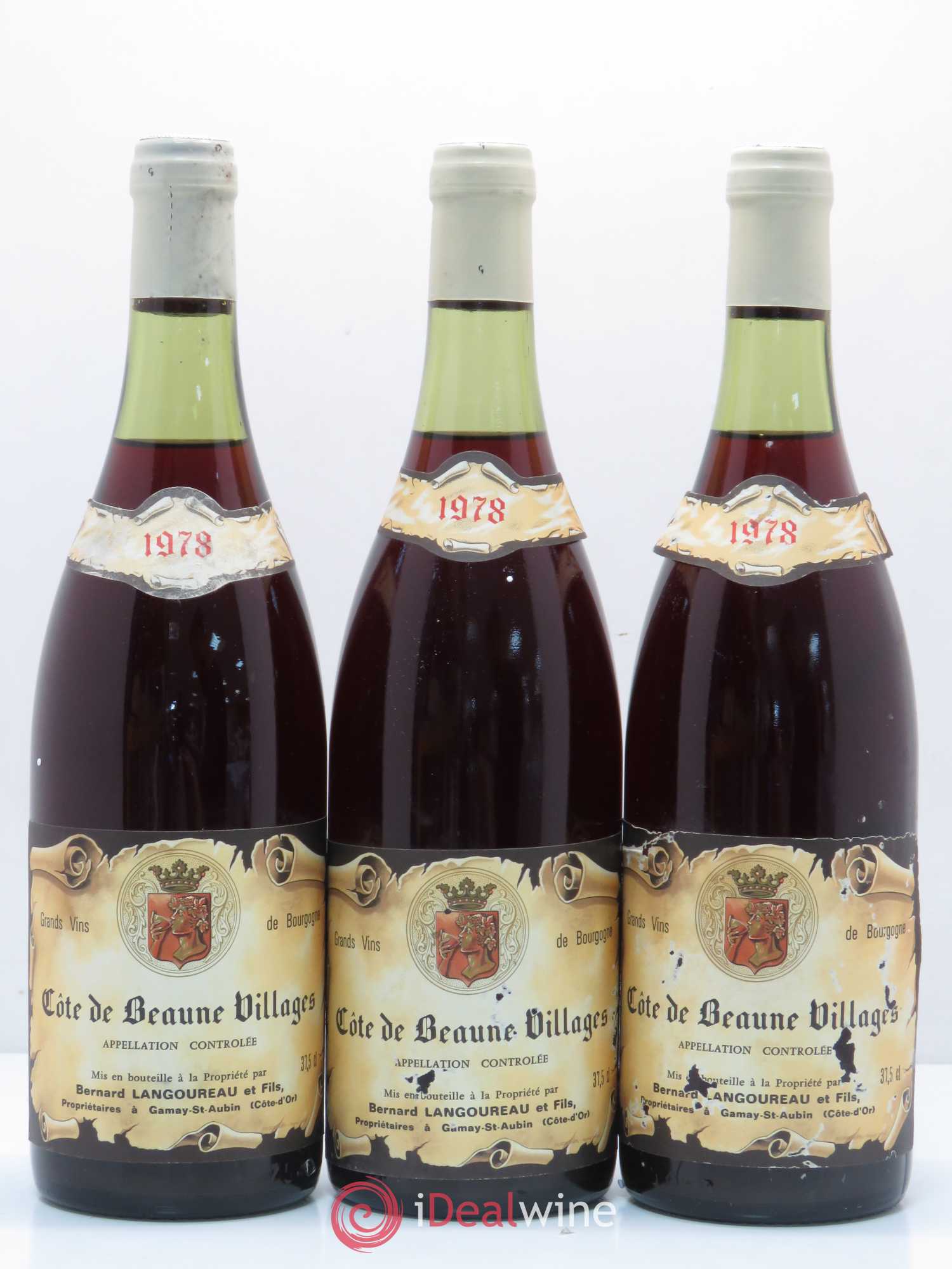 Côte de Beaune-Villages Bernard Langoureau 1978 - Posten von 3 Flaschen - 0