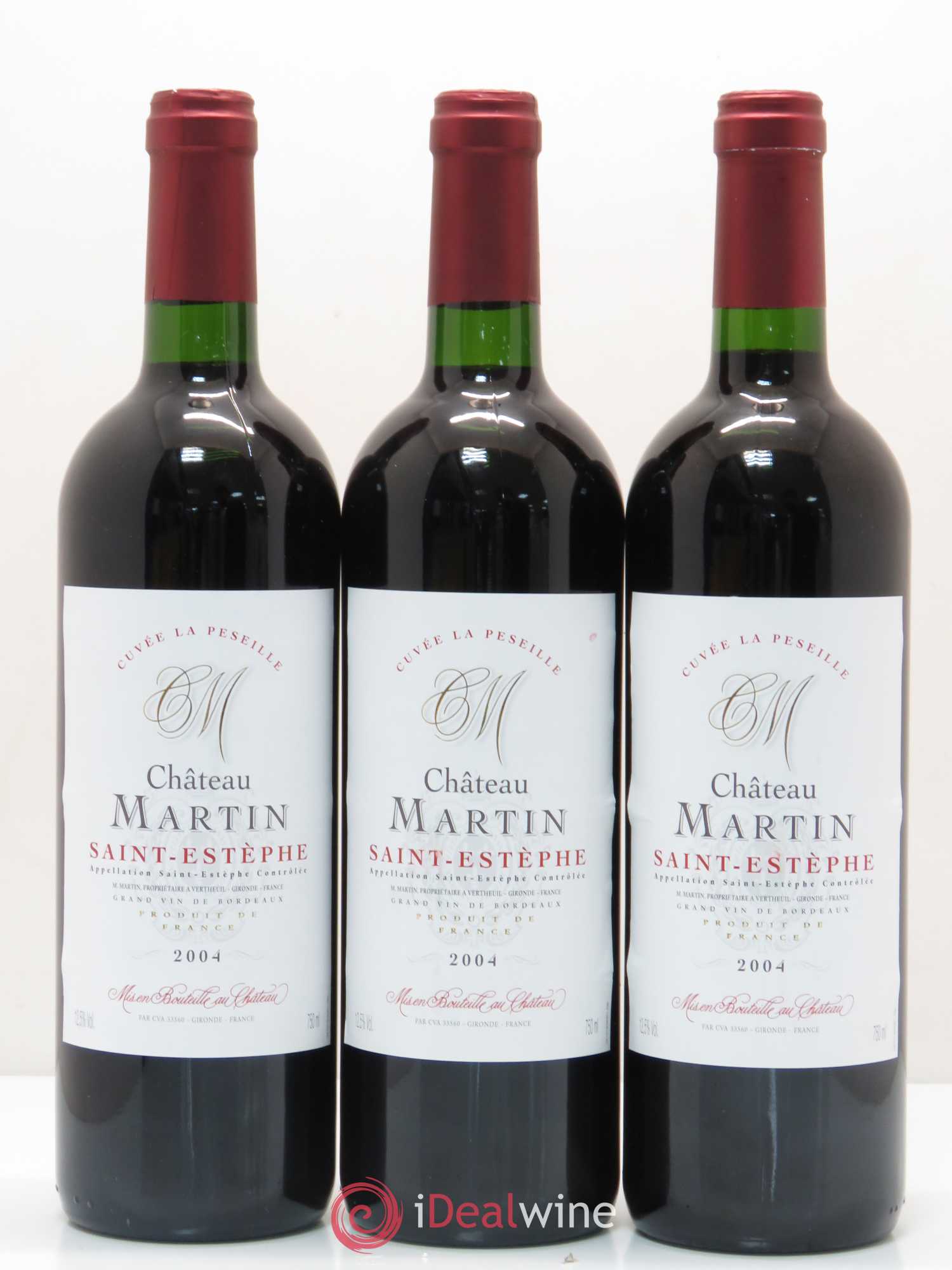 Saint-Estèphe Château Martin cuvée La Peseille 2004 - Lot de 6 bouteilles - 1