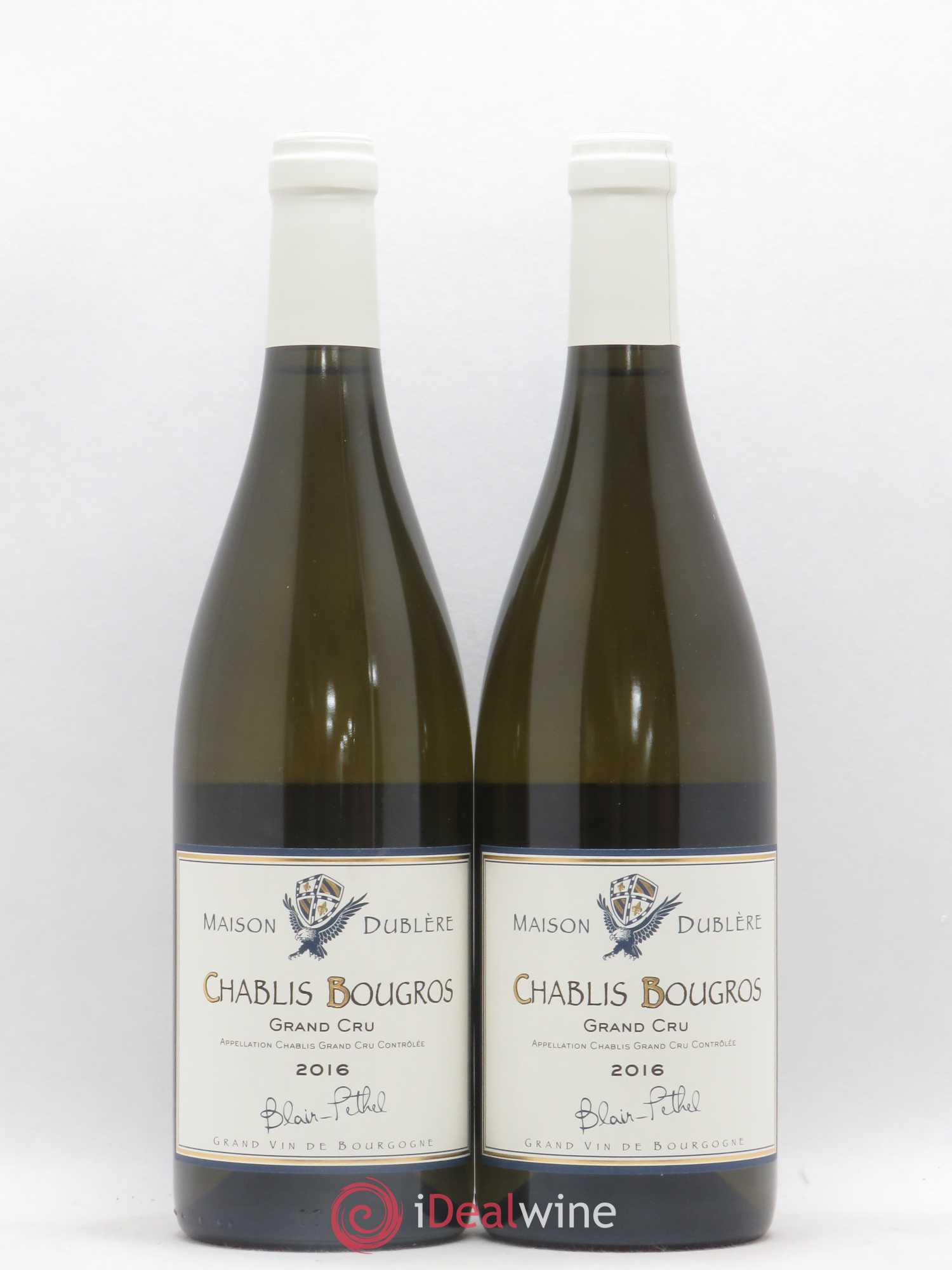 Chablis Grand Cru Bougros Maison Dublère Blair Pethel 2016 - Posten von 2 Flaschen - 0