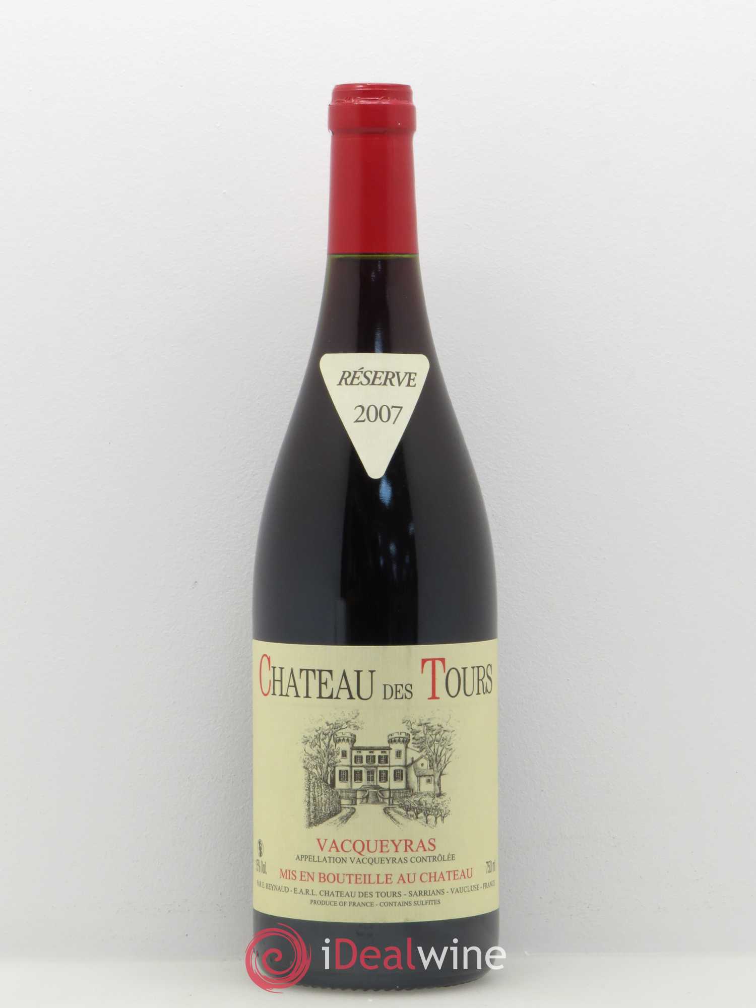 Vacqueyras Château des Tours Emmanuel Reynaud 2007 - Lot de 1 bouteille - 0