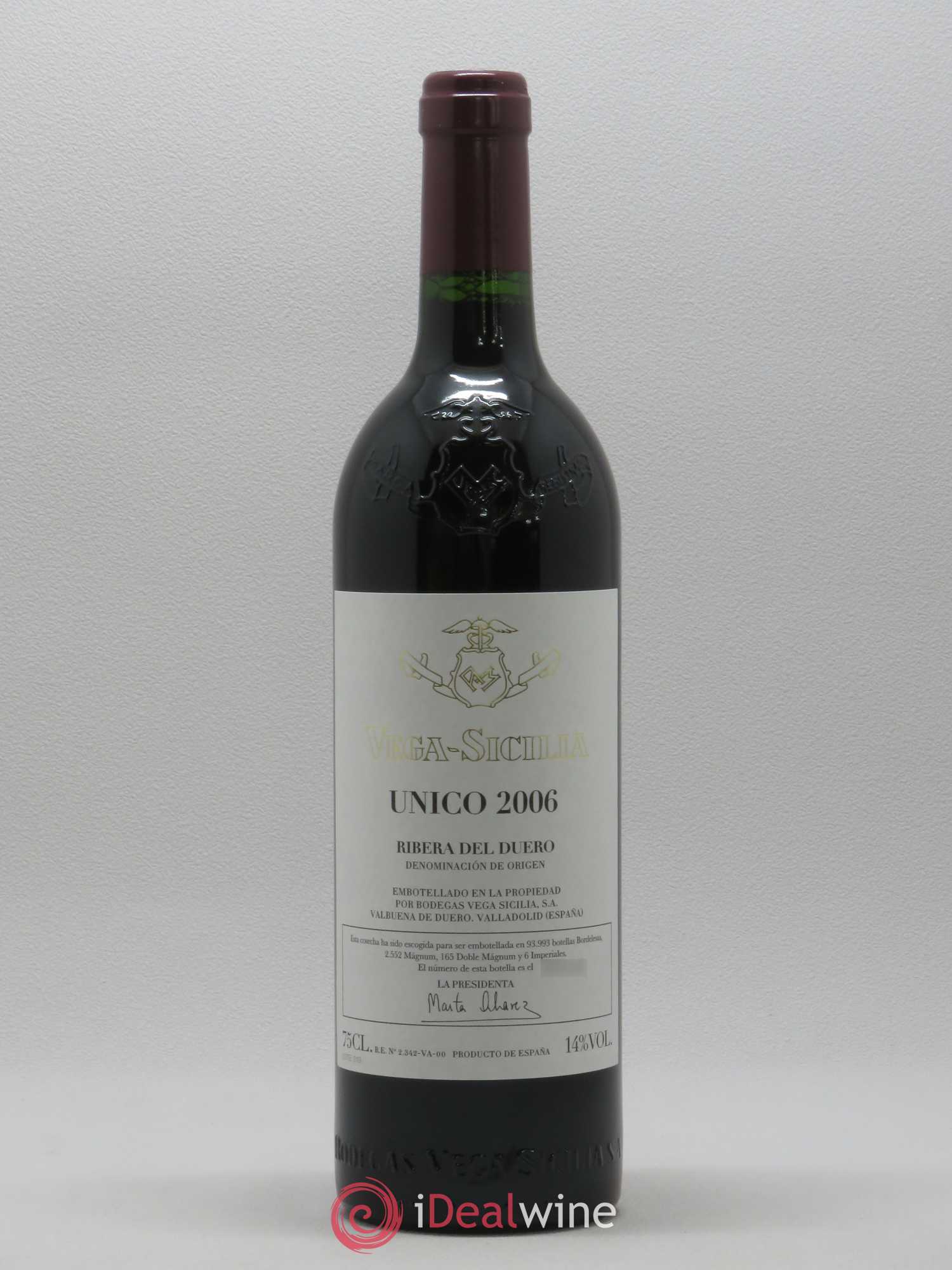 Ribera Del Duero DO Vega Sicilia Unico Famille Alvarez 2006 - Lot de 1 bouteille - 0