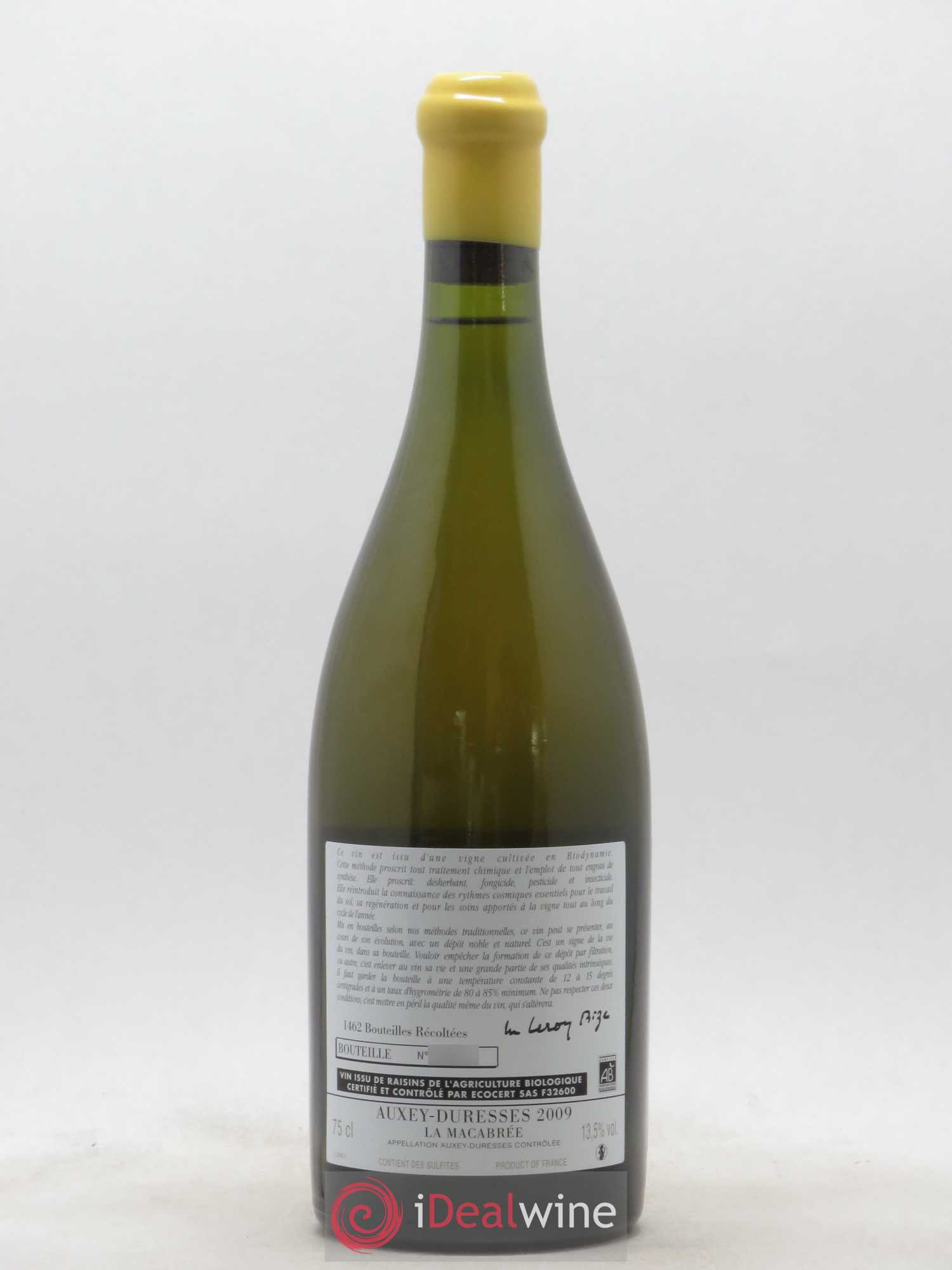 Auxey-Duresses d'Auvenay (Domaine) La Macabrée 2009 - Lot de 1 bouteille - 1