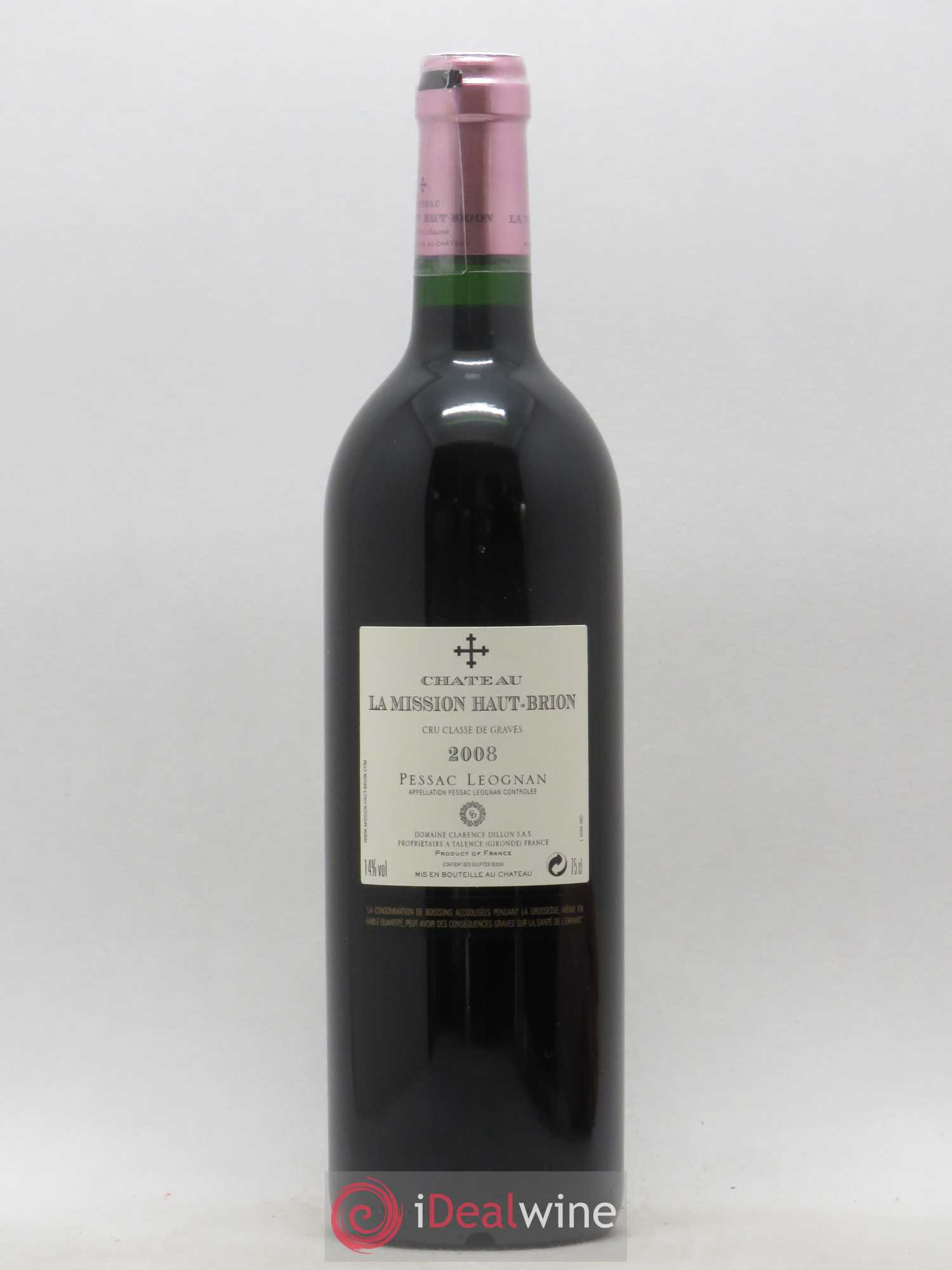 Château la Mission Haut-Brion Cru Classé de Graves 2008 - Lot de 1 bouteille - 1