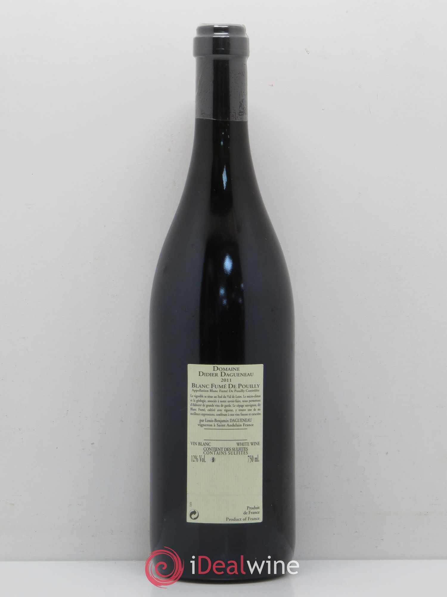 Pouilly-Fumé Blanc Fumé de Pouilly Dagueneau (Domaine Didier - Louis-Benjamin) 2011 - Lot de 1 bouteille - 1