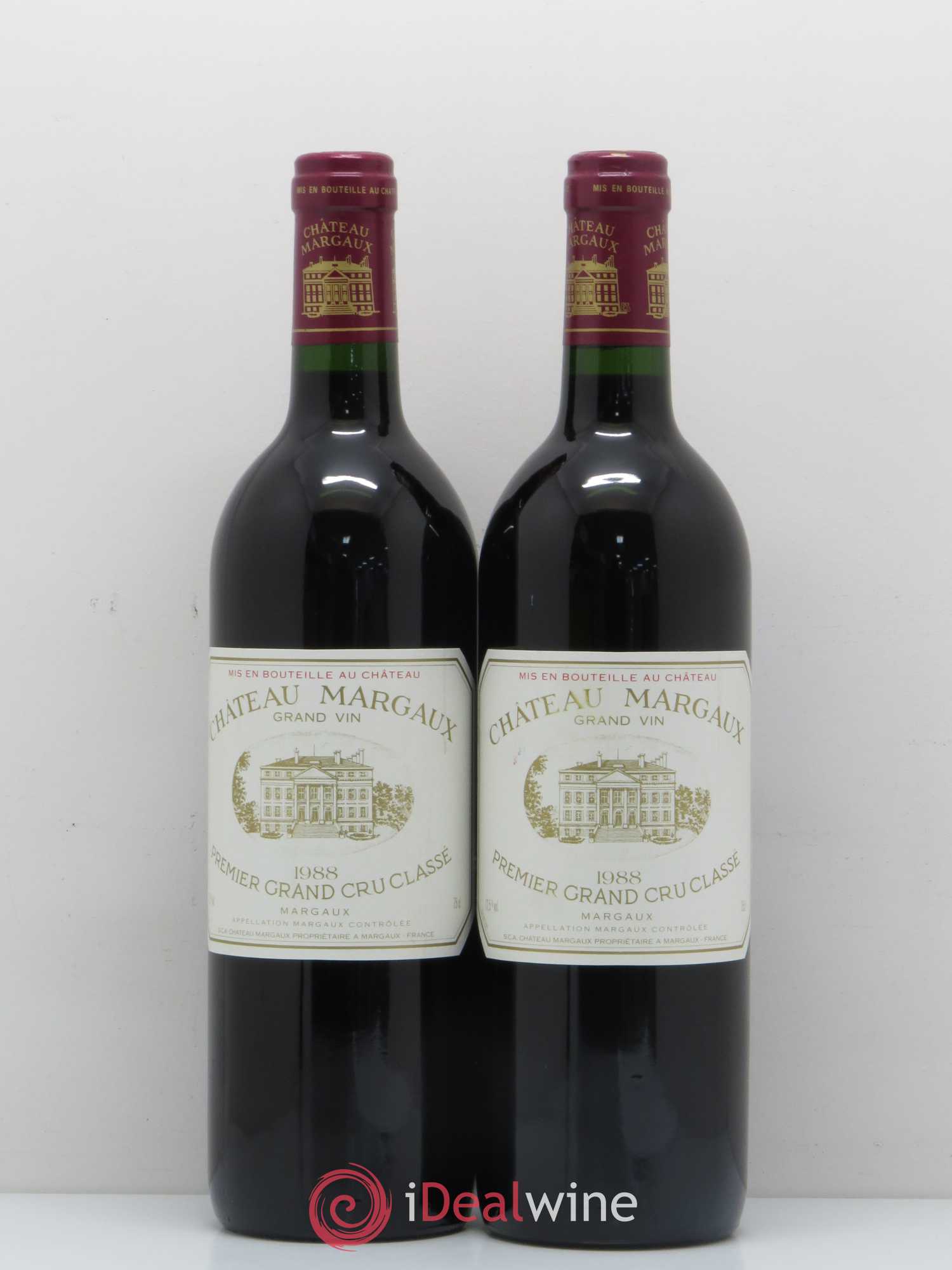 Château Margaux 1er Grand Cru Classé 1988 - Lot de 2 bouteilles - 0