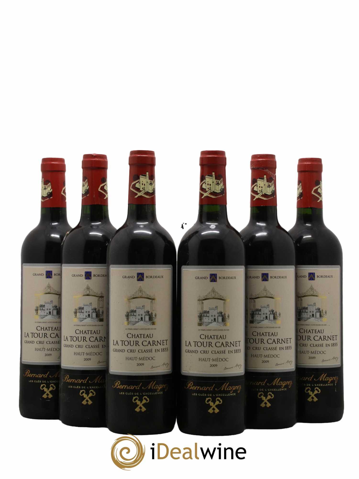 Château la Tour Carnet 4ème Grand Cru Classé 2009 - Lot de 6 bouteilles - 0
