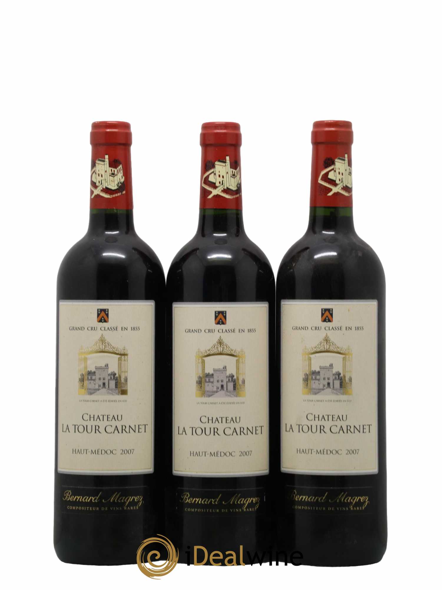 Château la Tour Carnet 4ème Grand Cru Classé 2007 - Lot de 6 bouteilles - 1