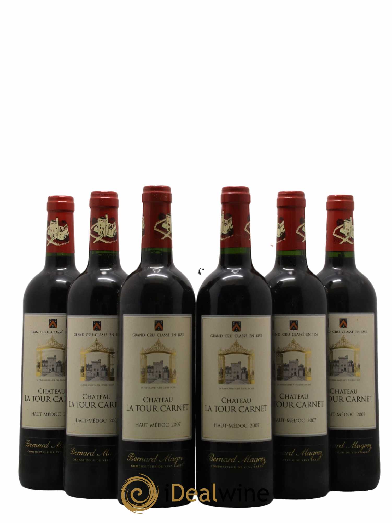 Château la Tour Carnet 4ème Grand Cru Classé 2007 - Lot de 6 bouteilles - 0