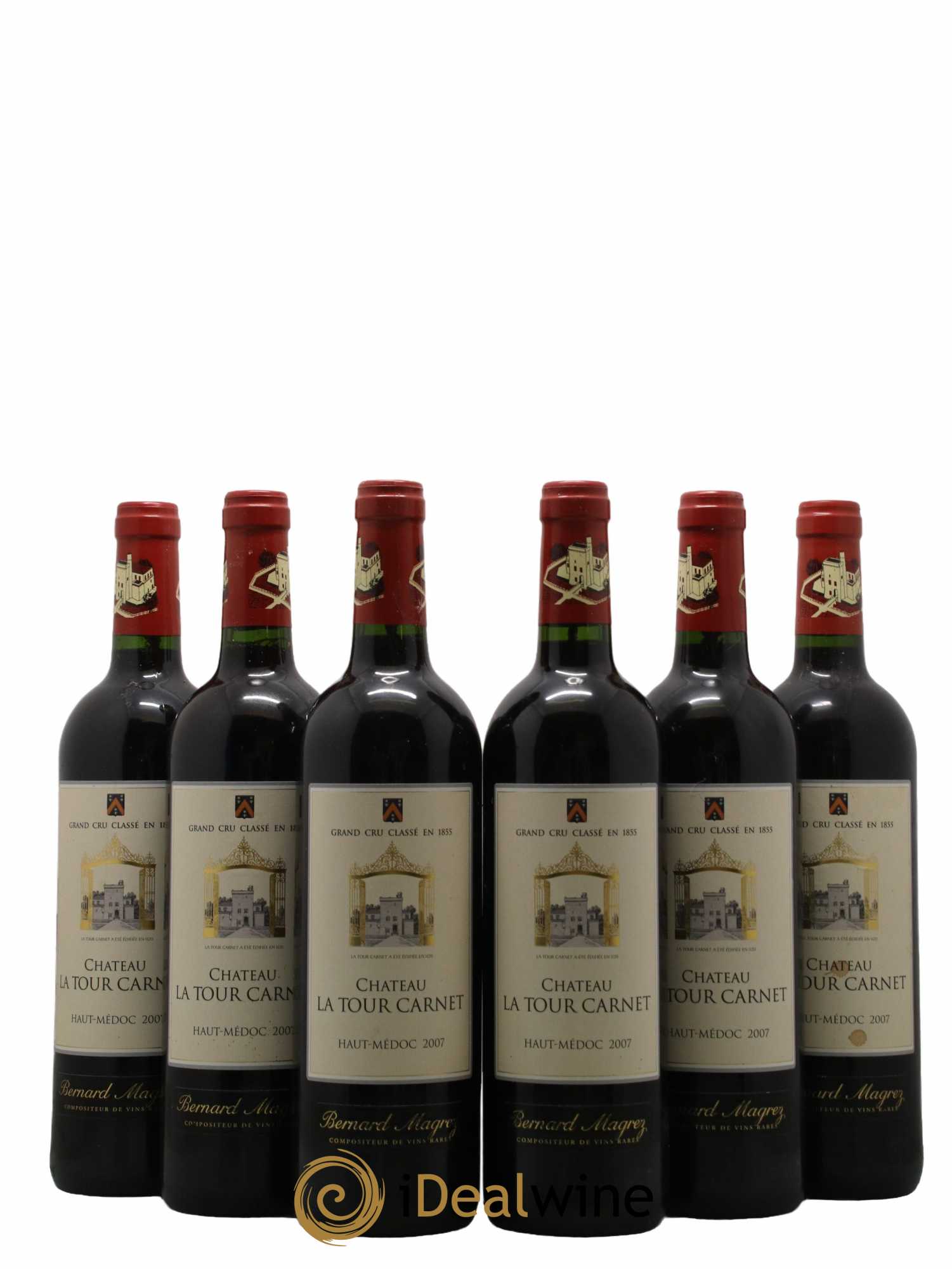 Château la Tour Carnet 4ème Grand Cru Classé 2007 - Lot de 6 bouteilles - 0
