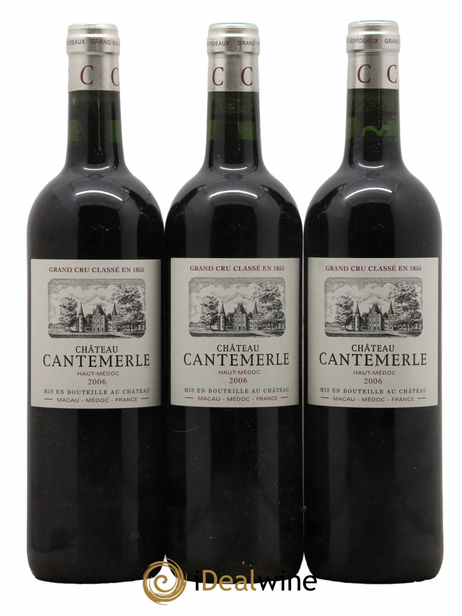Château Cantemerle 5ème Grand Cru Classé 2006 - Lot de 3 bouteilles - 0