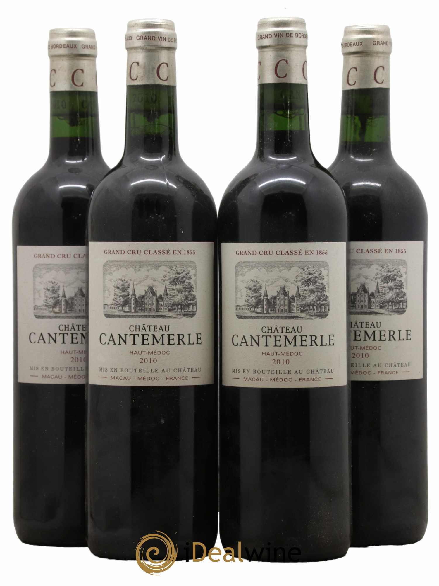 Château Cantemerle 5ème Grand Cru Classé 2010 - Lot de 4 bouteilles - 0