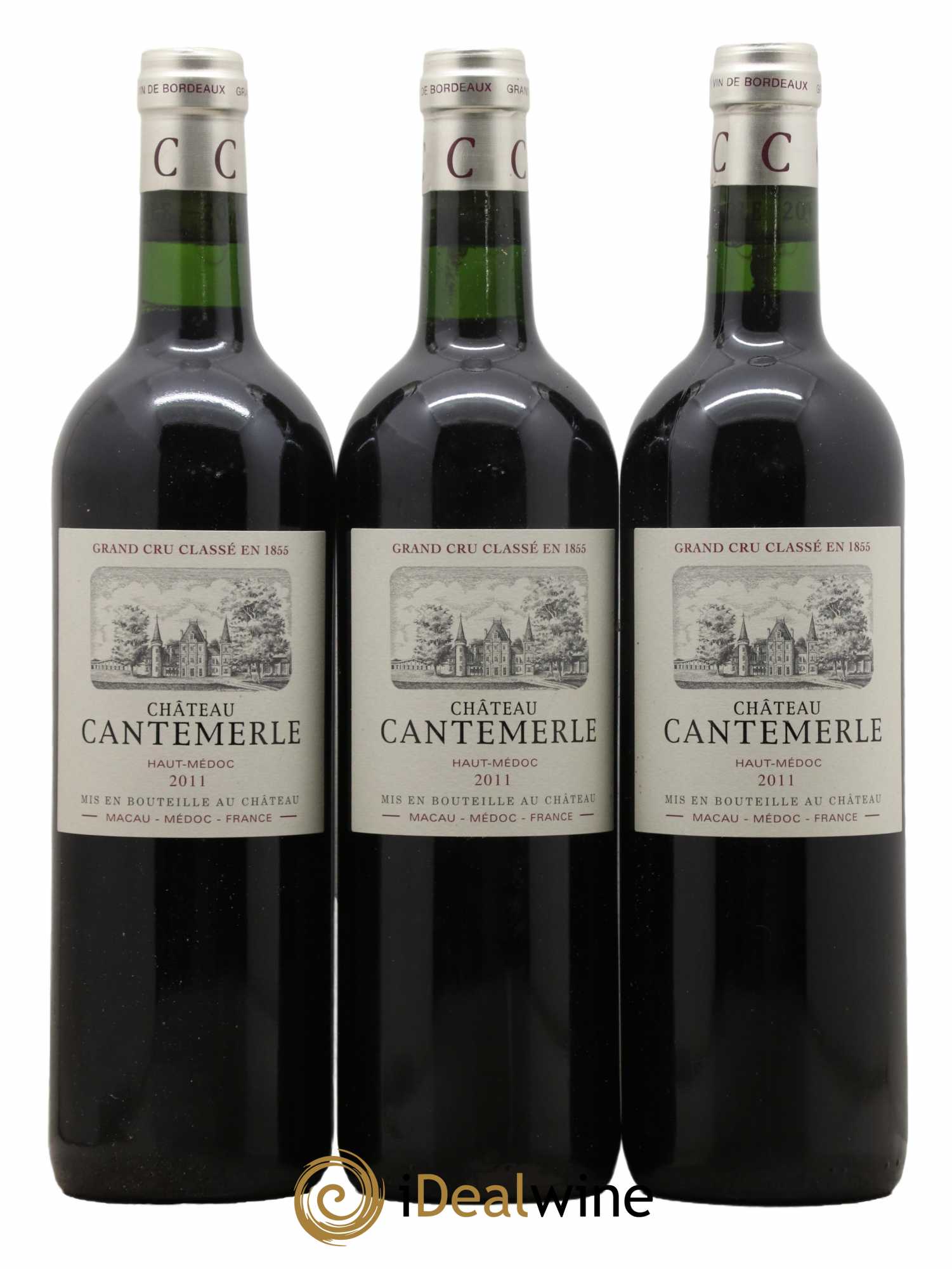 Château Cantemerle 5ème Grand Cru Classé 2011 - Lot de 3 bouteilles - 0