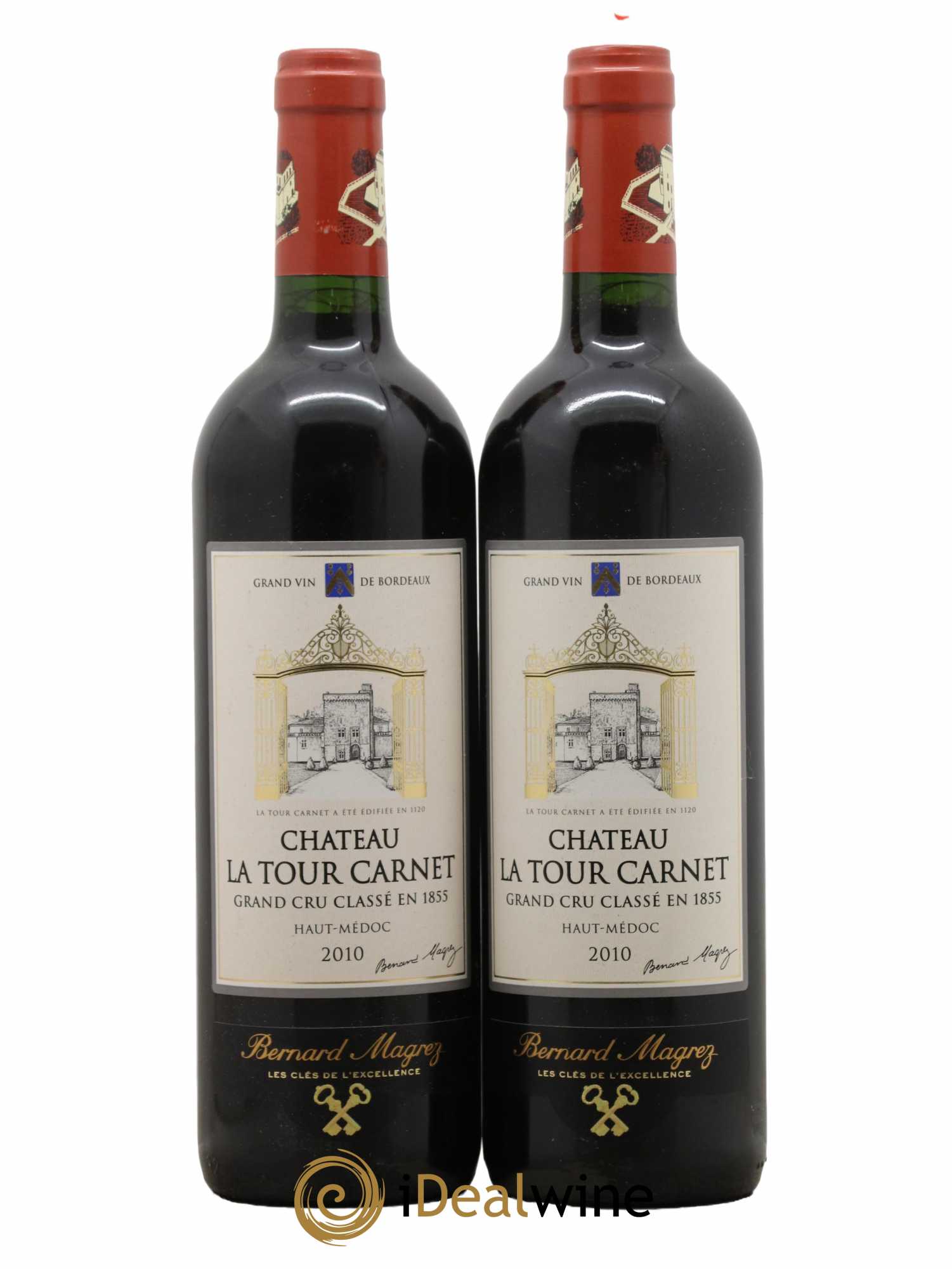 Château la Tour Carnet 4ème Grand Cru Classé 2010 - Lot de 2 bouteilles - 0