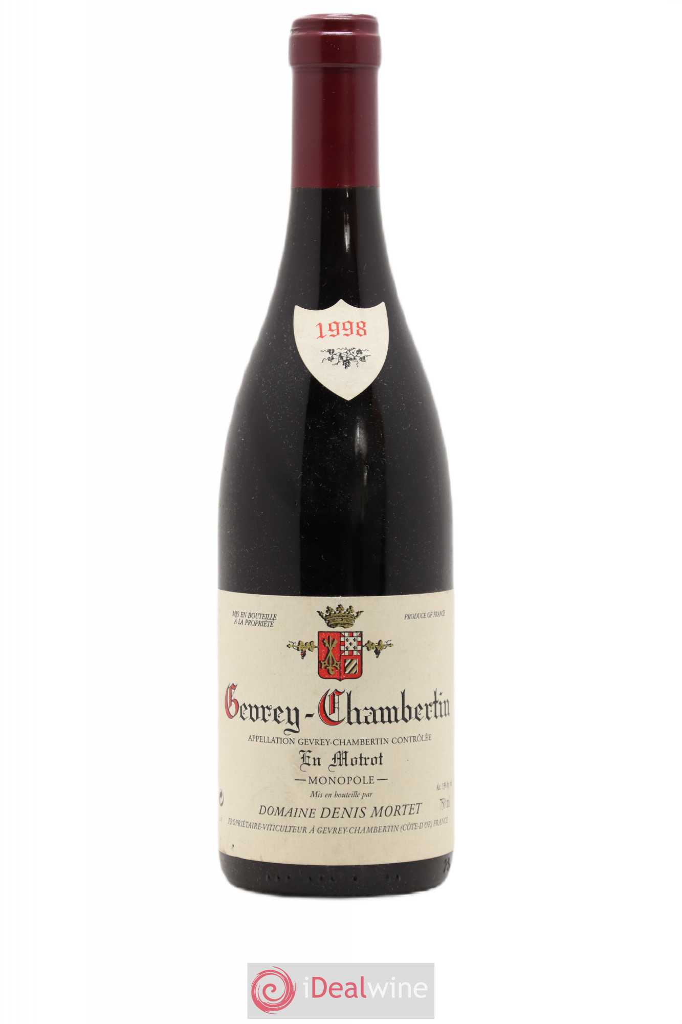 Gevrey-Chambertin En Motrot Denis Mortet (Domaine) 1998 - Lot de 1 bouteille - 0