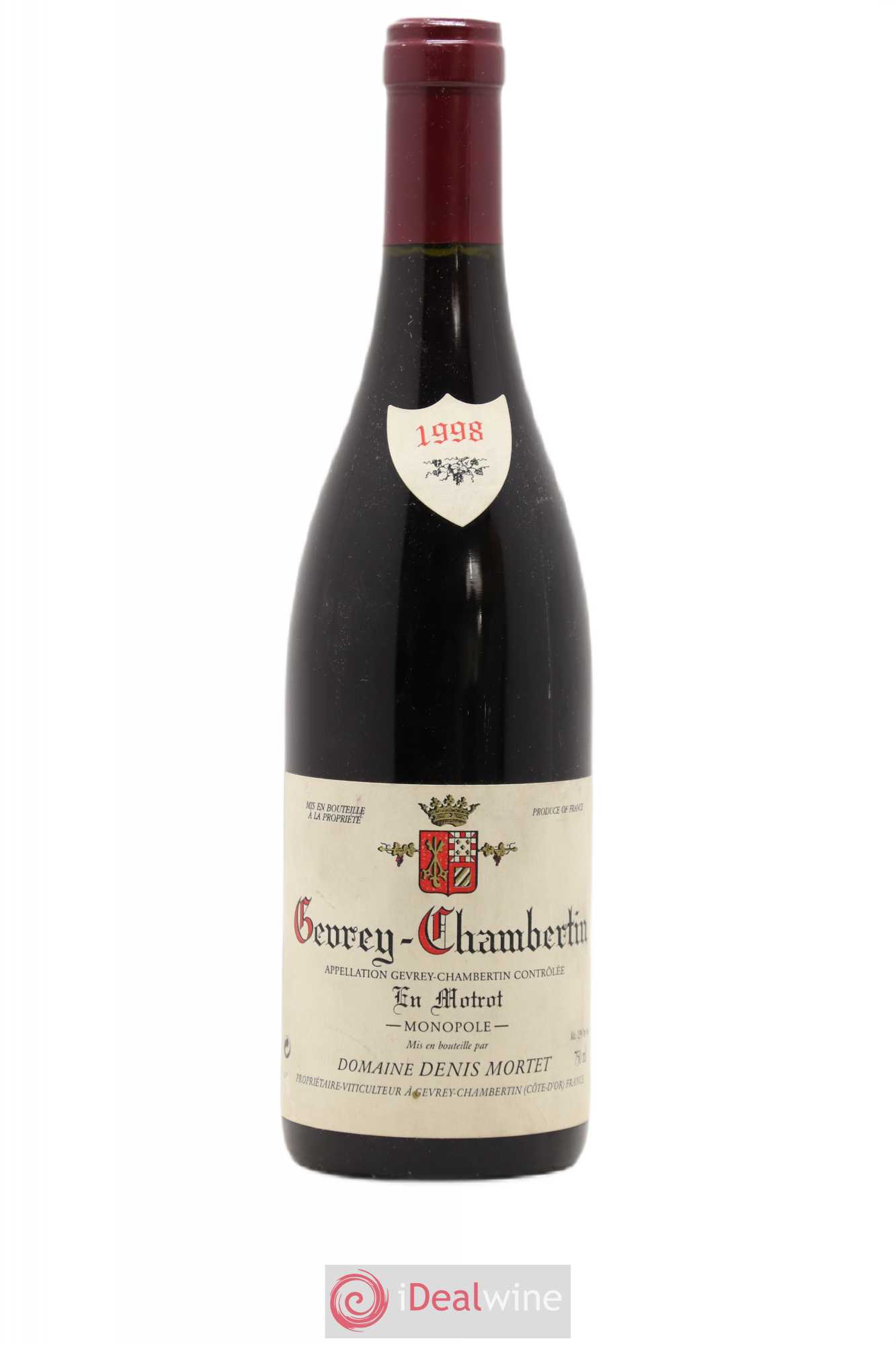 Gevrey-Chambertin En Motrot Denis Mortet (Domaine) 1998 - Lot de 1 bouteille - 0