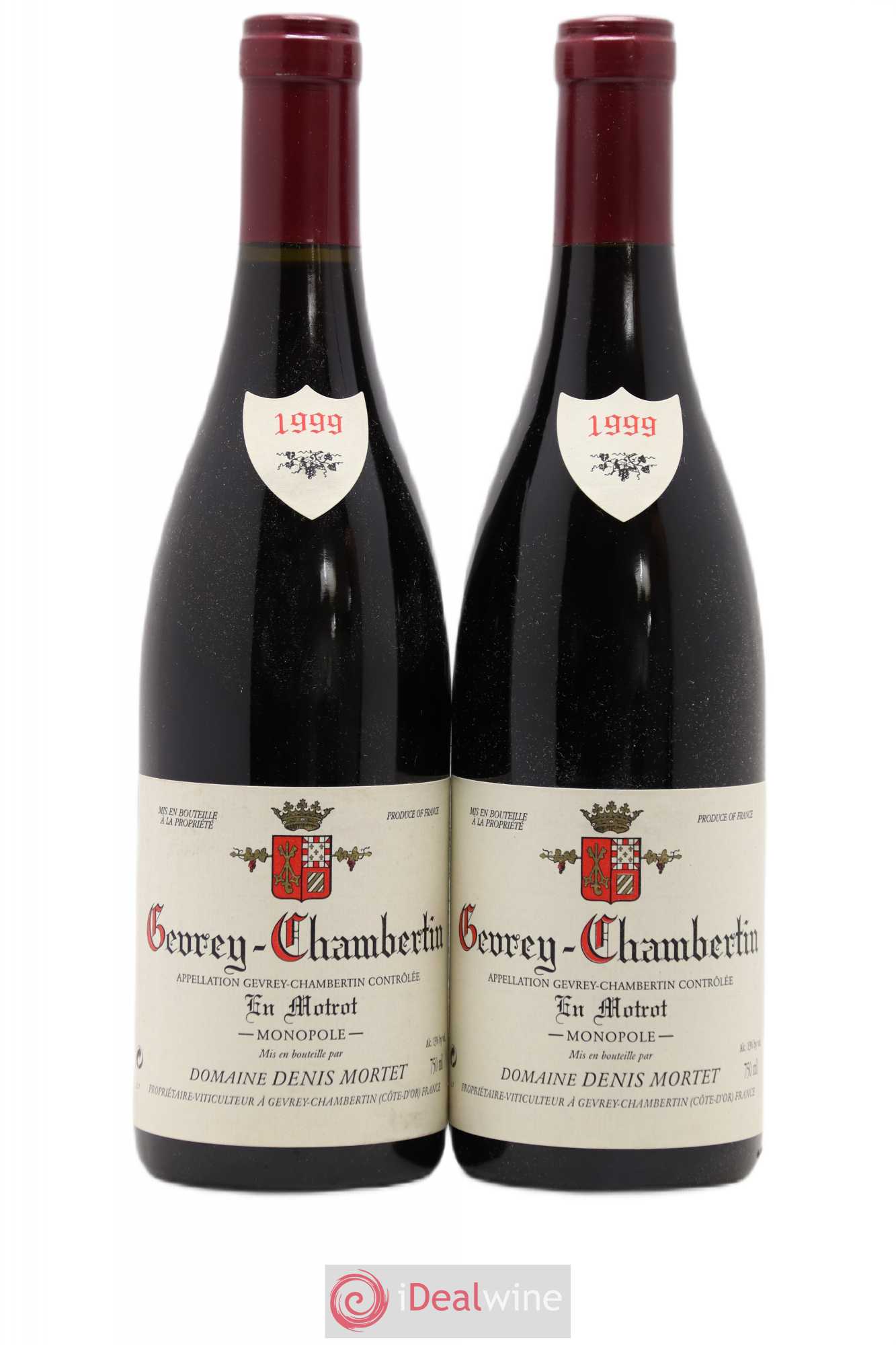 Gevrey-Chambertin En Motrot Denis Mortet (Domaine) 1999 - Lot de 2 bouteilles - 0