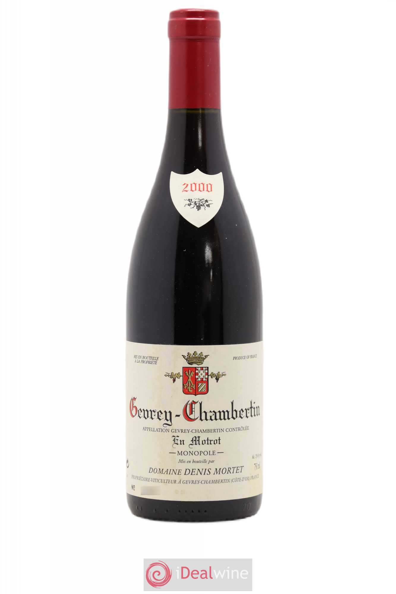 Gevrey-Chambertin En Motrot Denis Mortet (Domaine) 2000 - Lot de 1 bouteille - 0