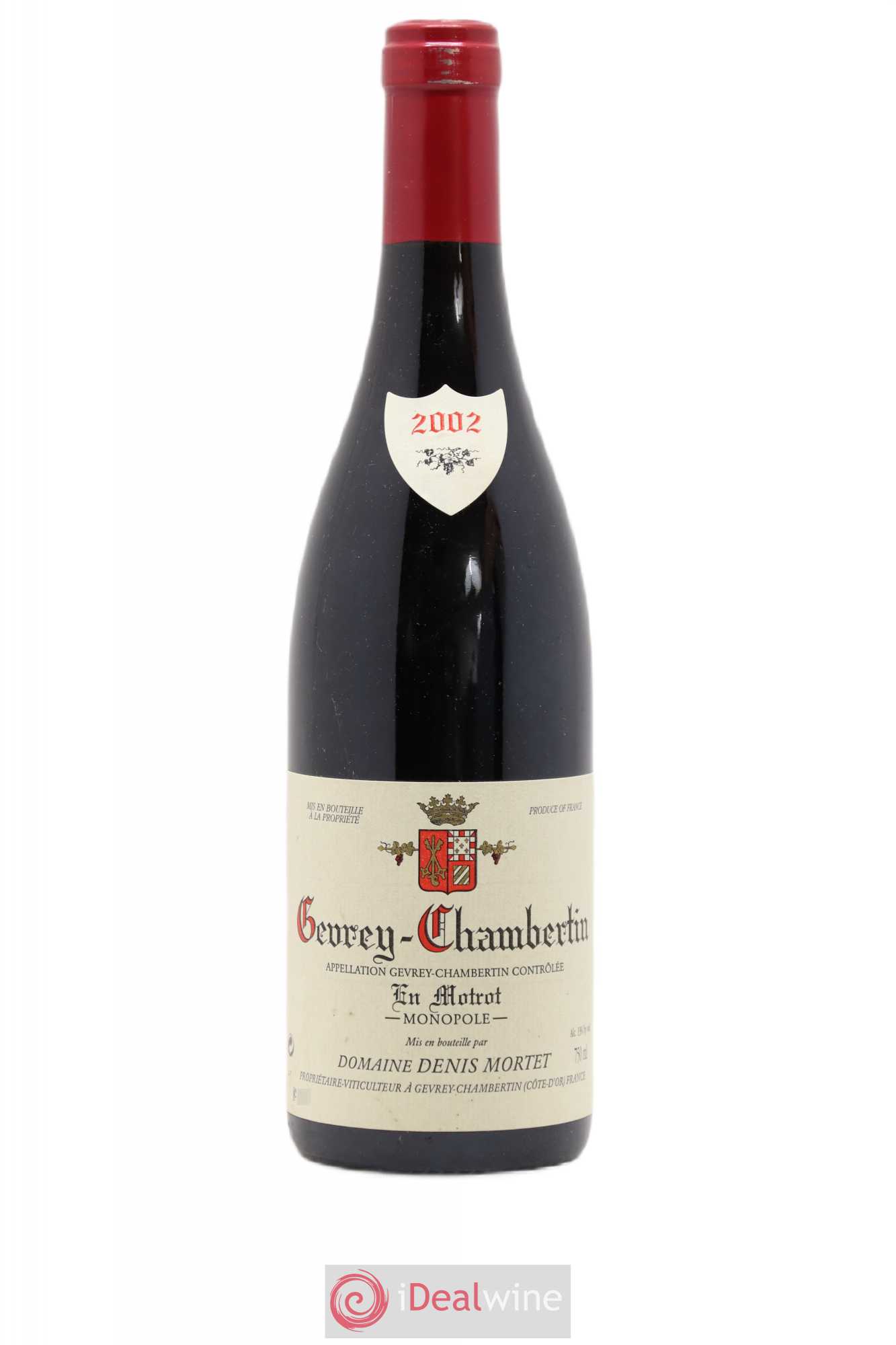 Gevrey-Chambertin En Motrot Denis Mortet (Domaine) 2002 - Lot de 1 bouteille - 0