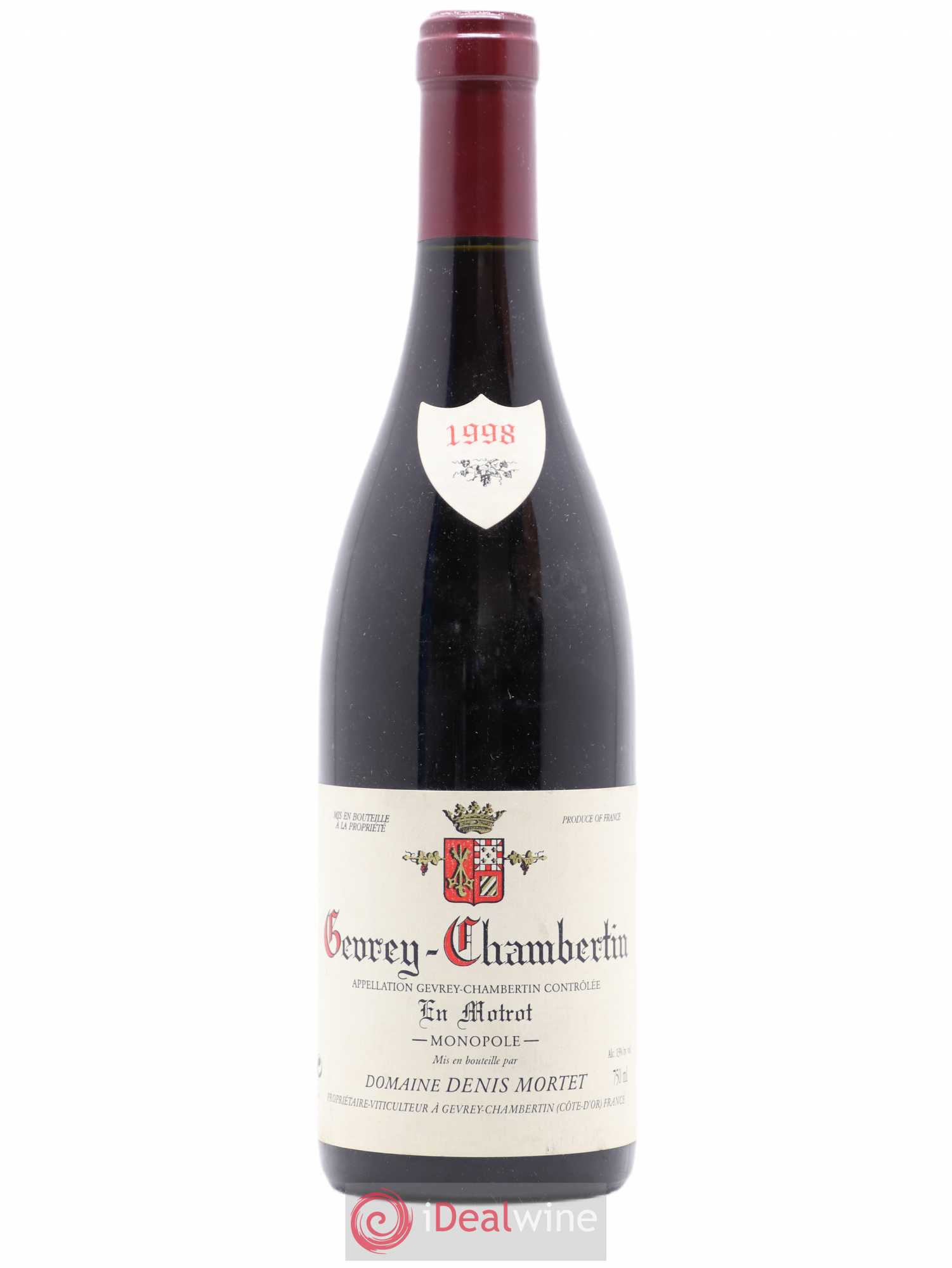 Gevrey-Chambertin En Motrot Denis Mortet (Domaine) 1998 - Lot de 1 bouteille - 0