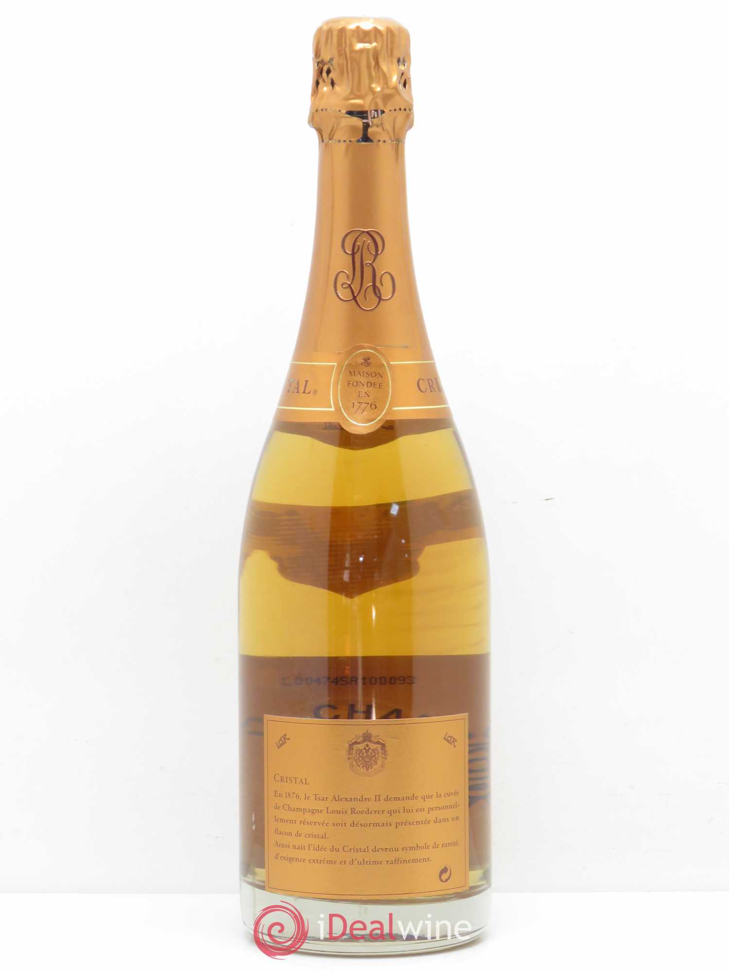 Cristal Louis Roederer 1995 - Lot de 1 bouteille - 1