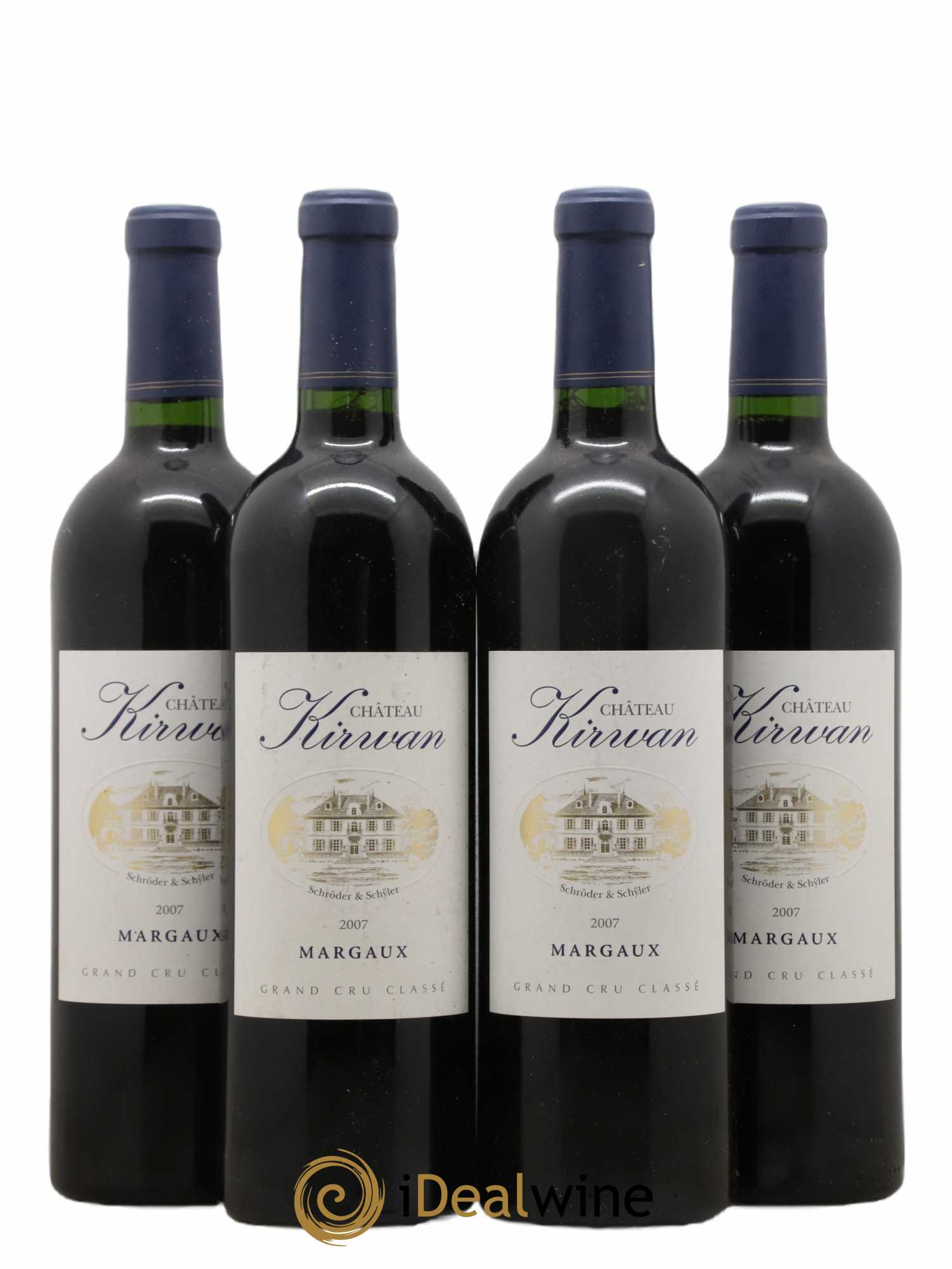 Château Kirwan 3ème Grand Cru Classé (sans prix de réserve) 2007 - Lot de 4 bouteilles - 0