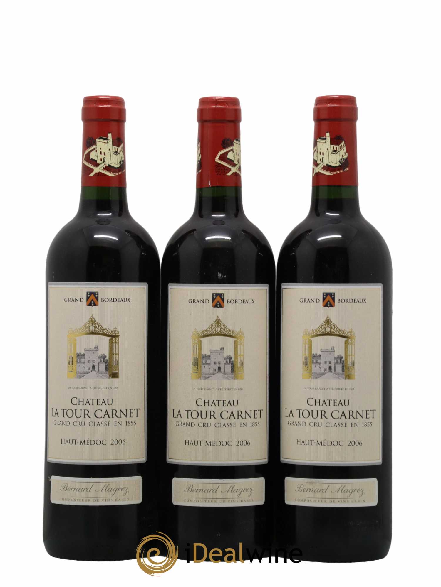 Château la Tour Carnet 4ème Grand Cru Classé 2006 - Lot de 6 bouteilles - 1