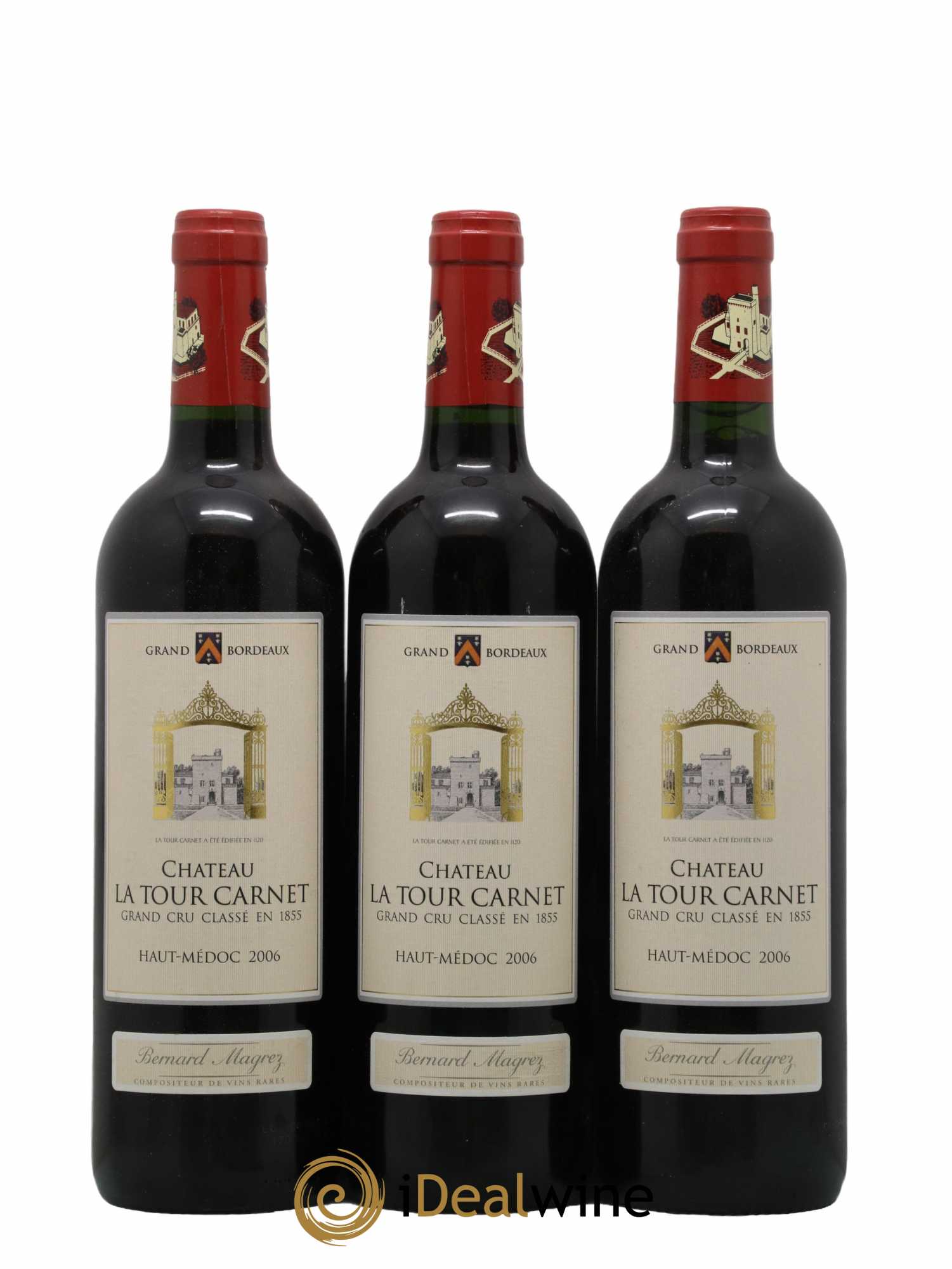 Château la Tour Carnet 4ème Grand Cru Classé 2006 - Lot de 6 bouteilles - 2
