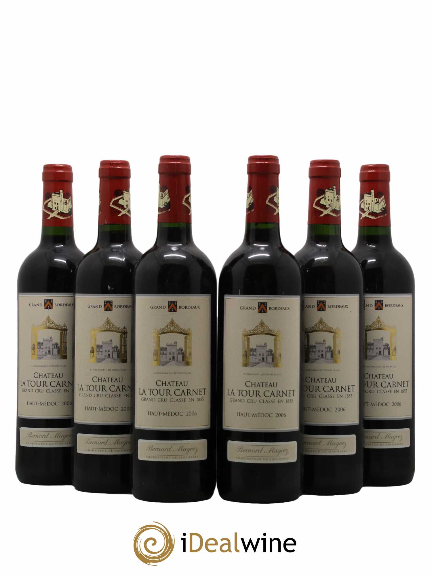 Château la Tour Carnet 4ème Grand Cru Classé 2006 - Lot de 6 bouteilles - 0