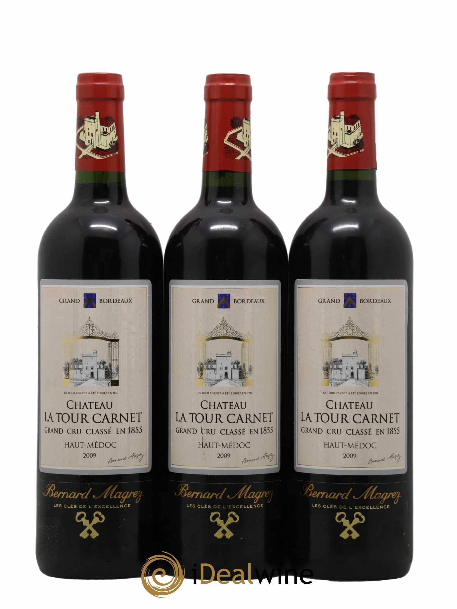 Château la Tour Carnet 4ème Grand Cru Classé 2009 - Lot of 6 bottles - 2
