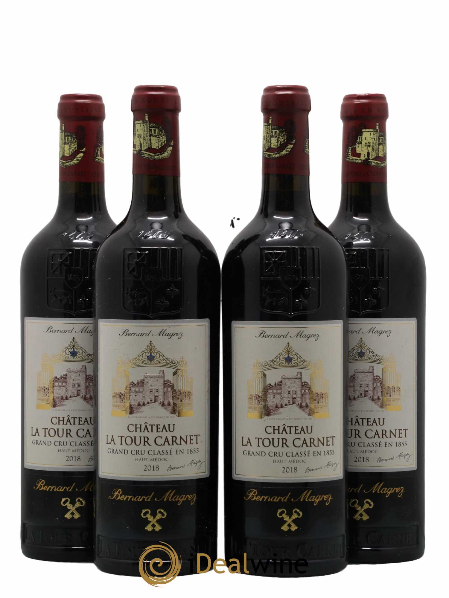 Château la Tour Carnet 4ème Grand Cru Classé 2018 - Lot de 4 bouteilles - 0