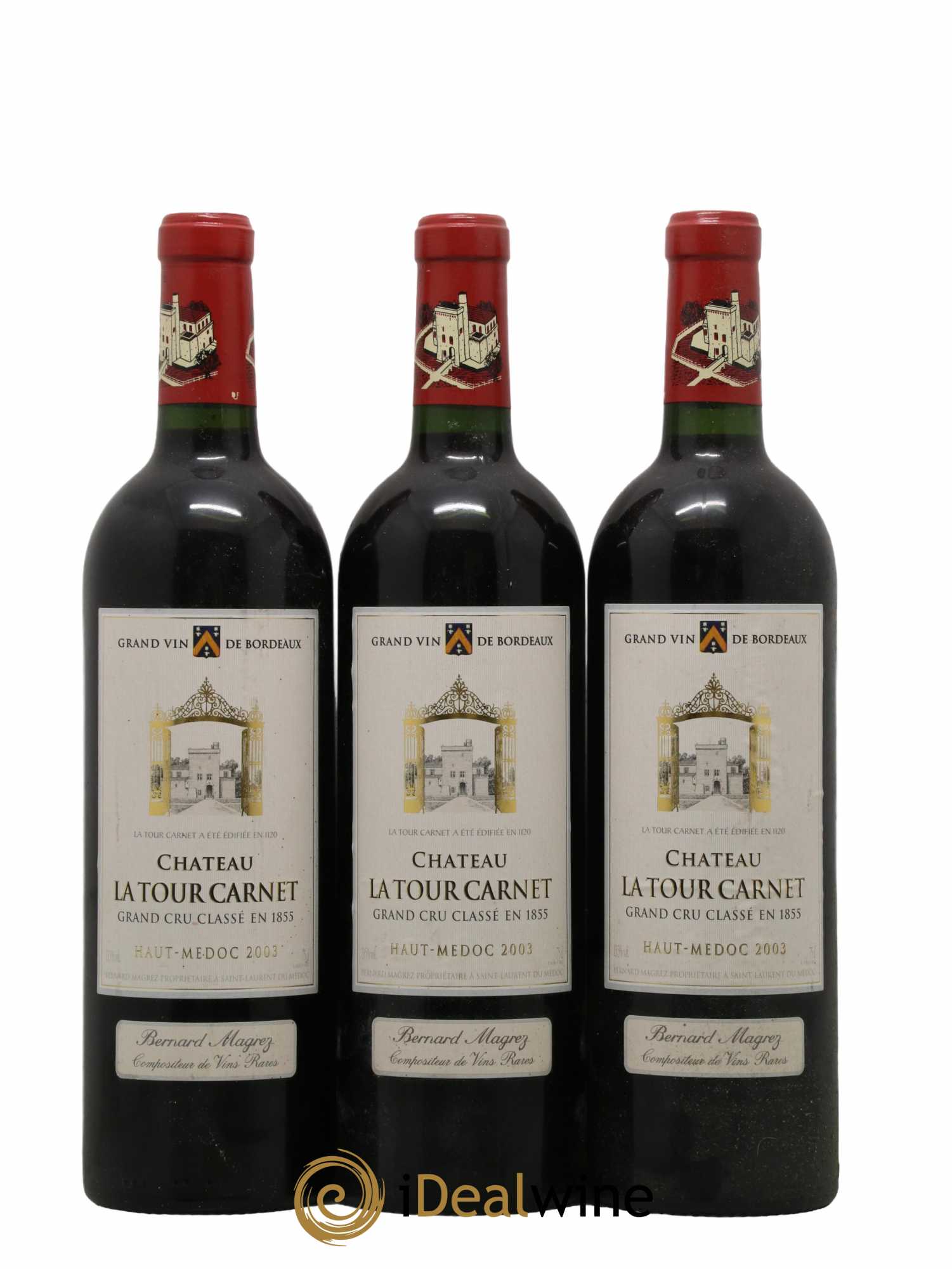 Château la Tour Carnet 4ème Grand Cru Classé 2003 - Lot de 6 bouteilles - 2