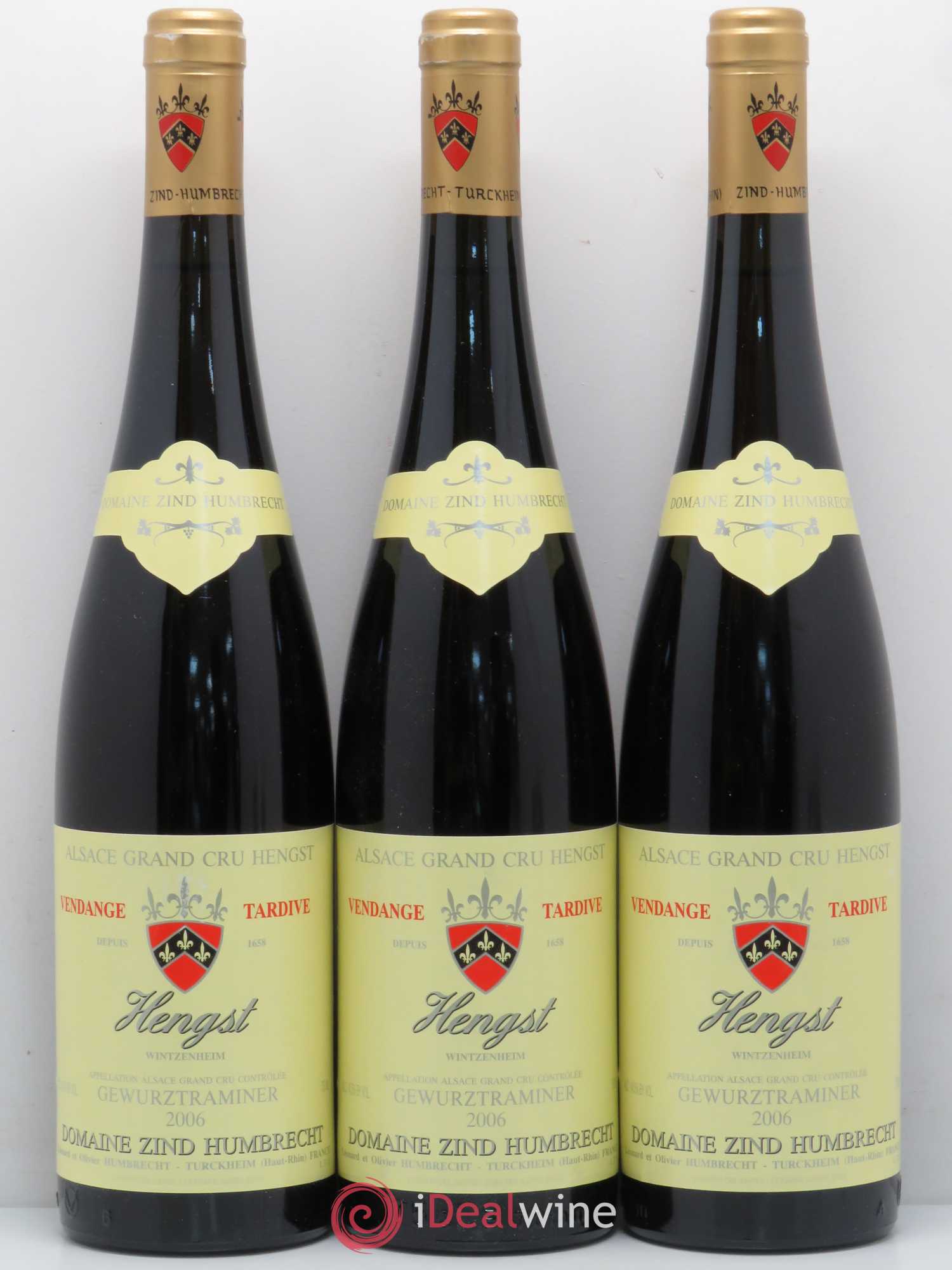 Alsace Gewurztraminer Vendanges Tardives Zind-Humbrecht (Domaine) Hengst 2006 - Lotto di 3 bottiglie - 0