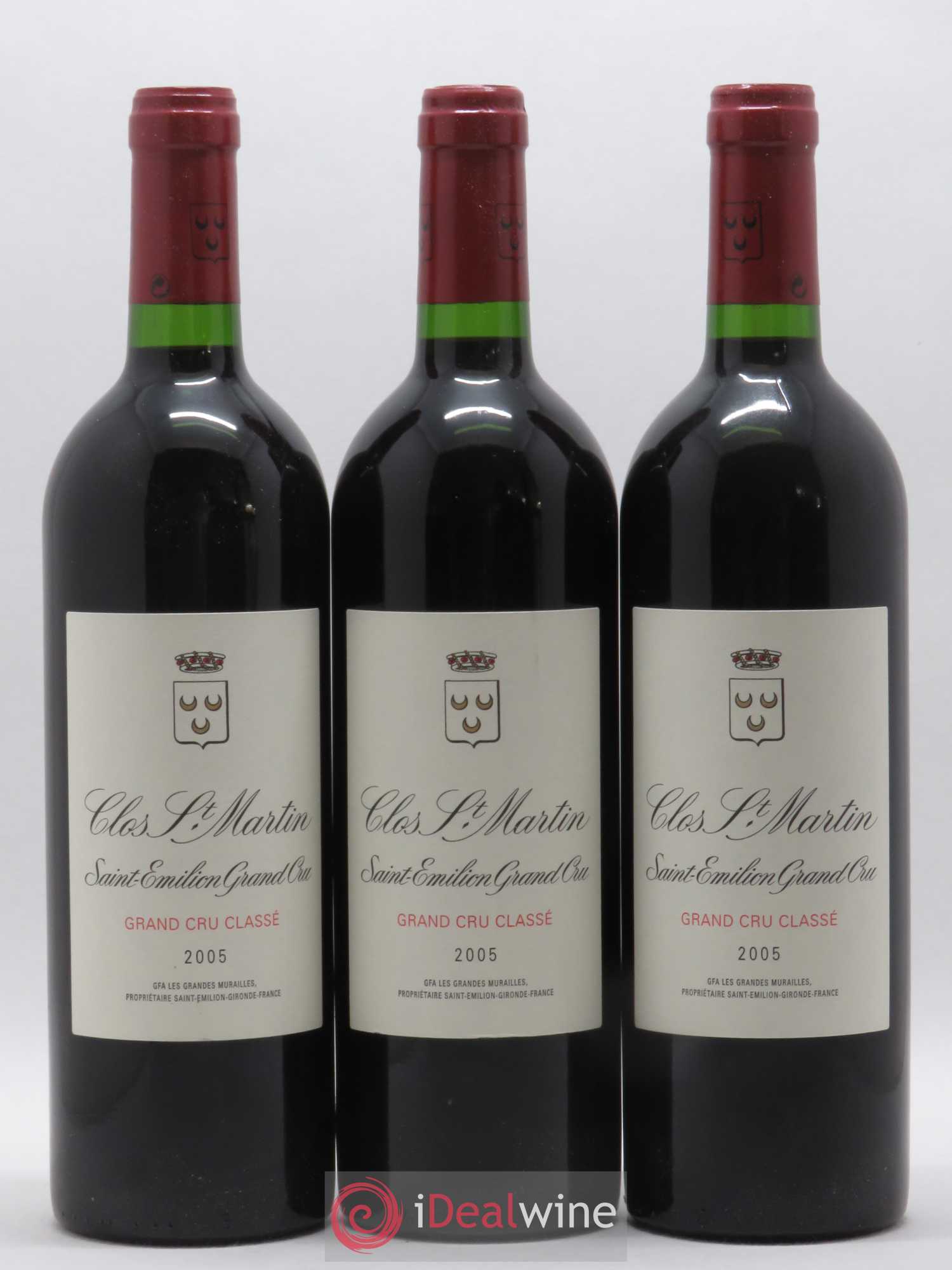 Clos Saint Martin Grand Cru Classé 2005 - Lot de 12 bouteilles - 1