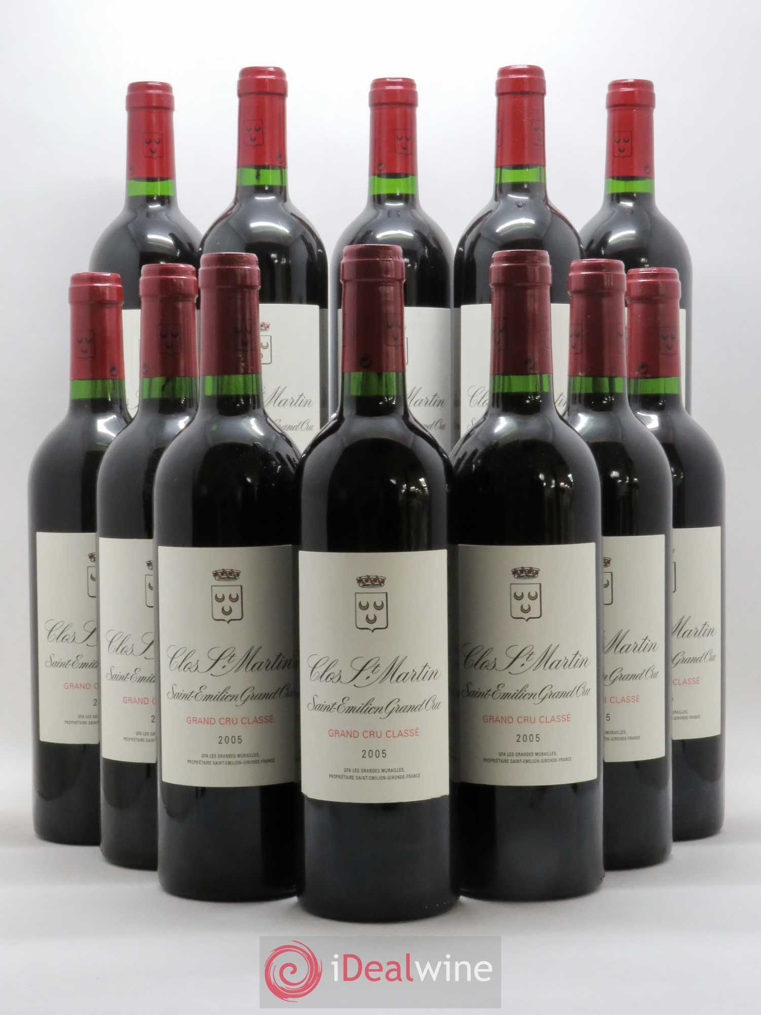 Clos Saint Martin Grand Cru Classé 2005 - Lot de 12 bouteilles - 0