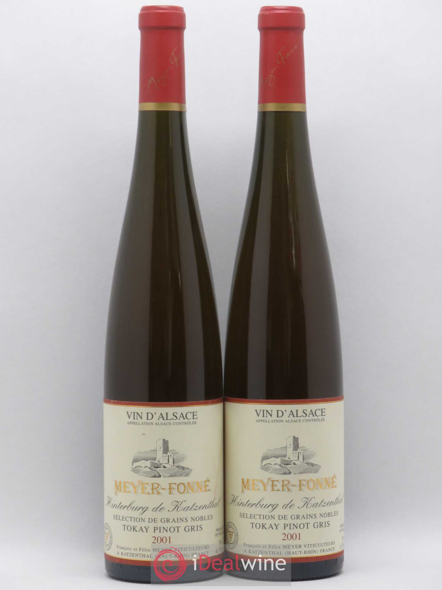 Alsace Pinot Gris Hinterburg de Katzenthal Meyer-Fonné (Domaine) Sélection de Grains Nobles 2001 - Lot de 2 bouteilles - 0