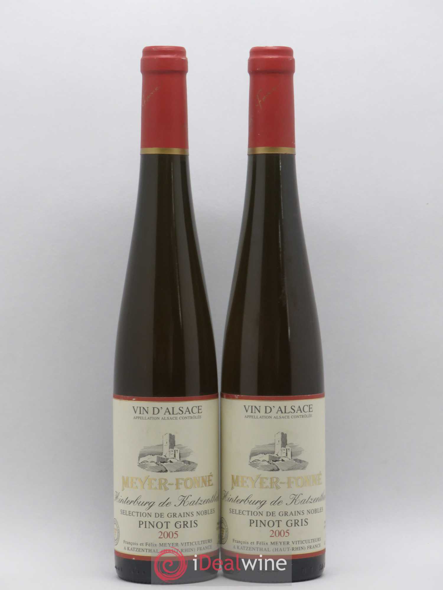 Alsace Pinot Gris Hinterburg de Katzenthal Meyer-Fonné (Domaine) Sélection de Grains Nobles 2005 - Lot de 2 bouteilles - 0