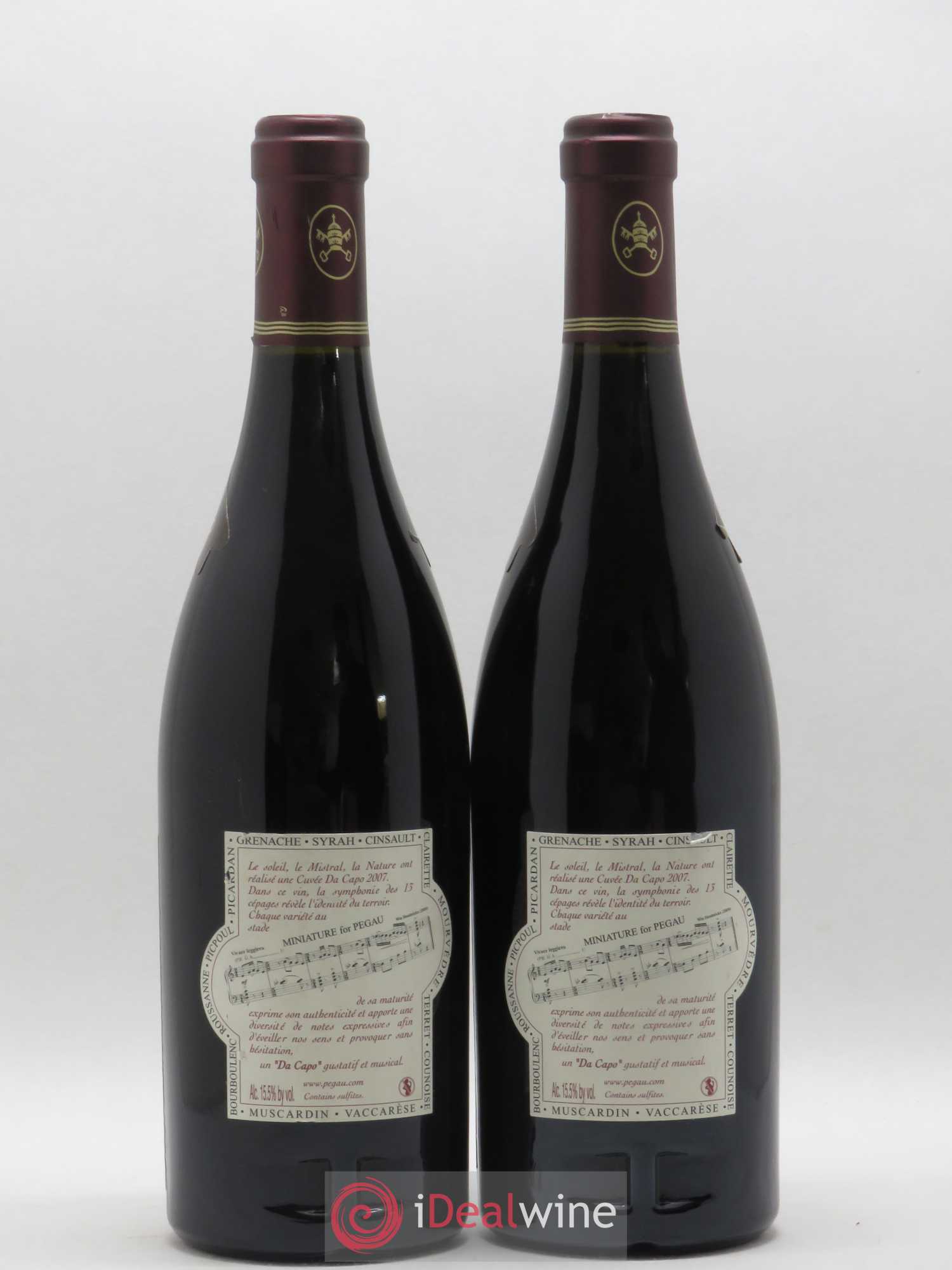 Châteauneuf-du-Pape Domaine du Pégau Cuvée Da Capo Paul et Laurence Féraud 2007 - Lot de 2 bouteilles - 1