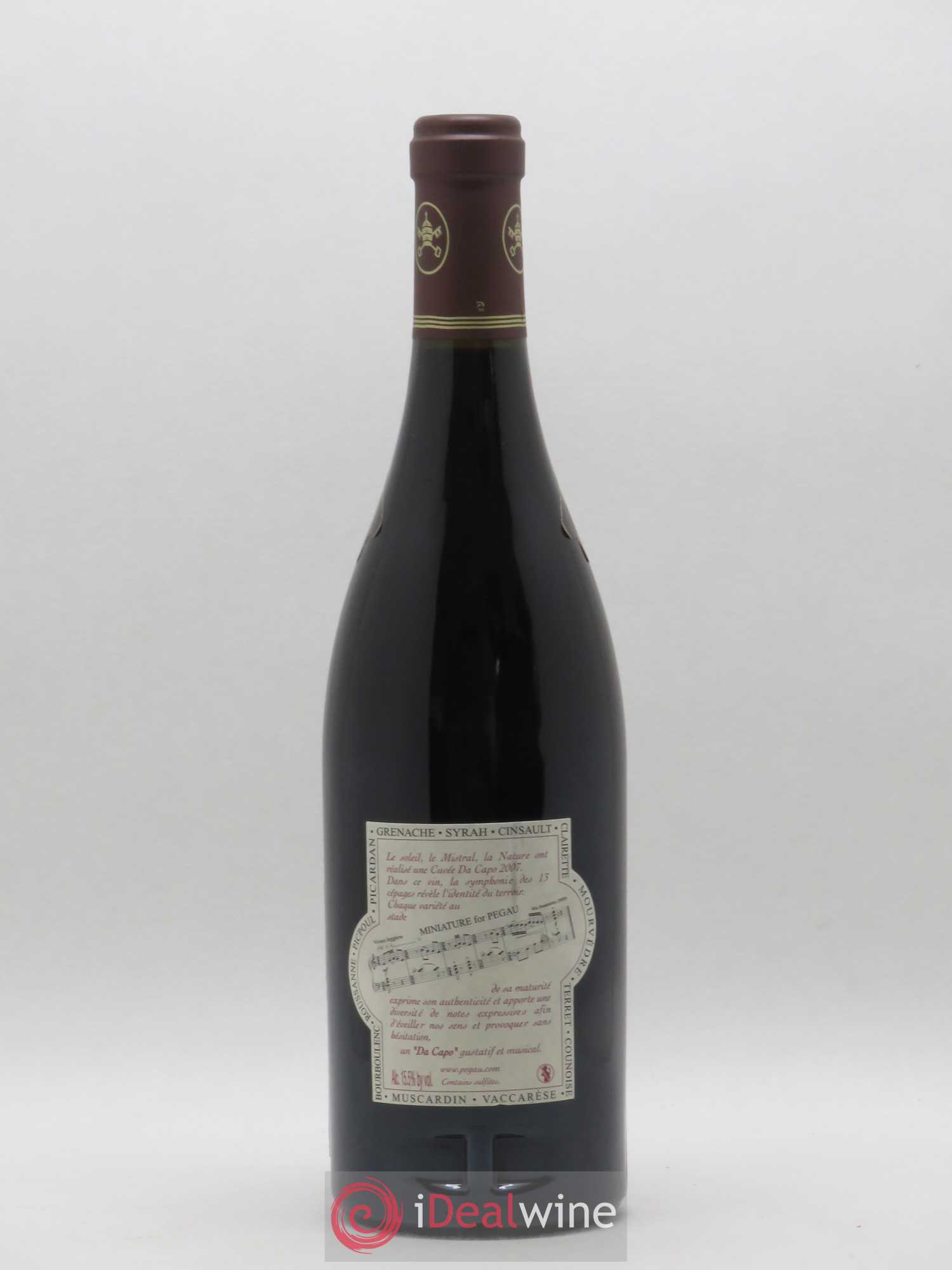 Châteauneuf-du-Pape Domaine du Pégau Cuvée Da Capo Paul et Laurence Féraud 2007 - Lot de 1 bouteille - 1
