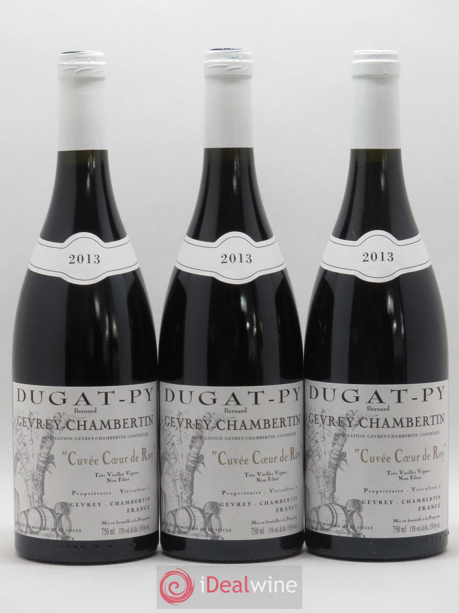 Gevrey-Chambertin Coeur de Roy Très Vieilles Vignes Dugat-Py 2013 - Lot de 3 bouteilles - 0