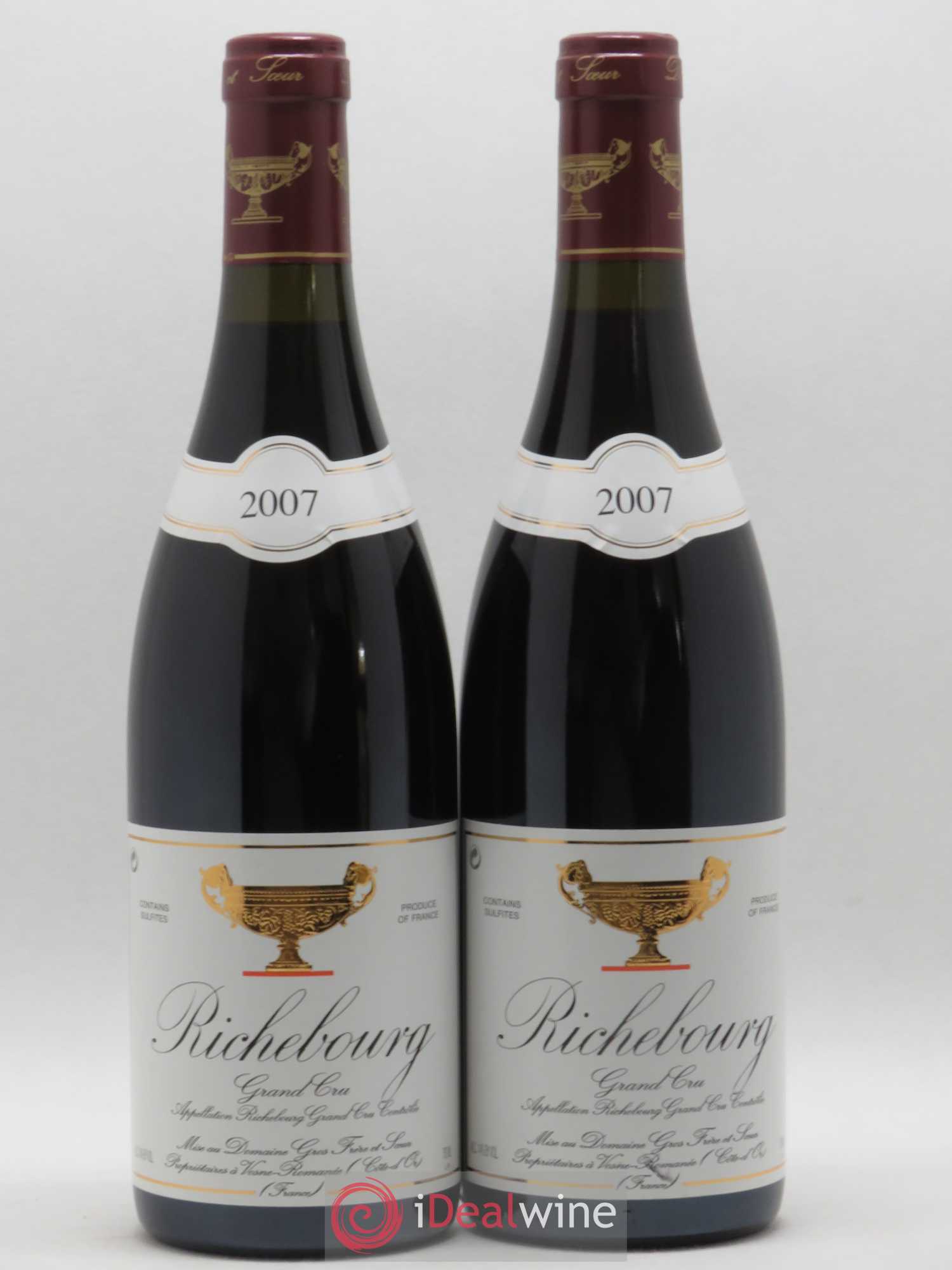 Richebourg Grand Cru Gros Frère & Soeur 2007 - Lot de 2 bouteilles - 0