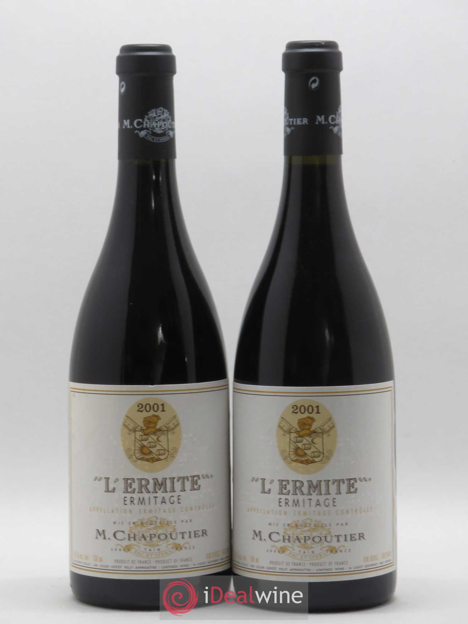 Hermitage Ermitage l'Ermite Chapoutier 2001 - Lot de 2 bouteilles - 0