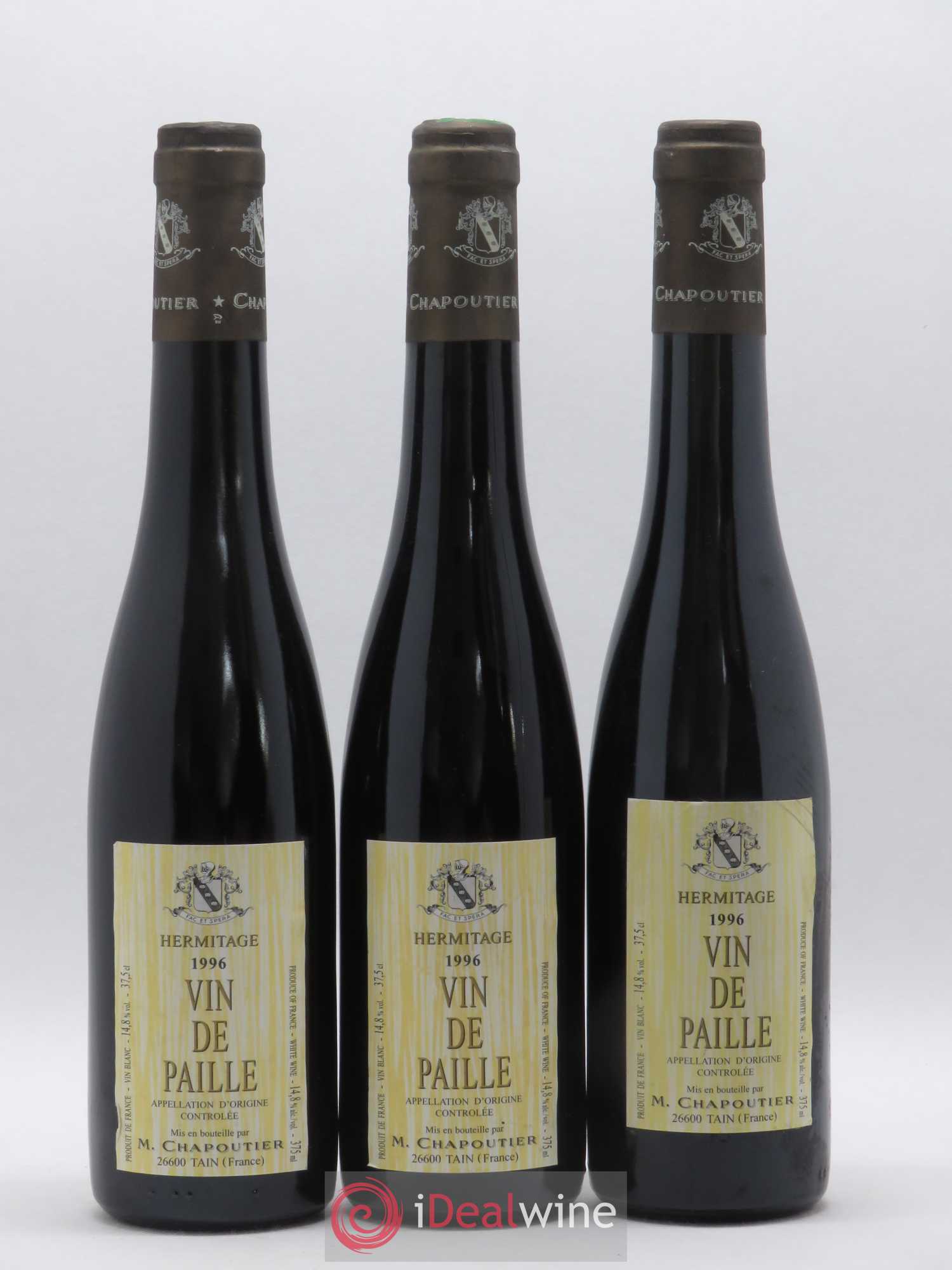 Hermitage Vin de Paille Chapoutier 1996 - Posten von 3 Demi-Flaschen - 0