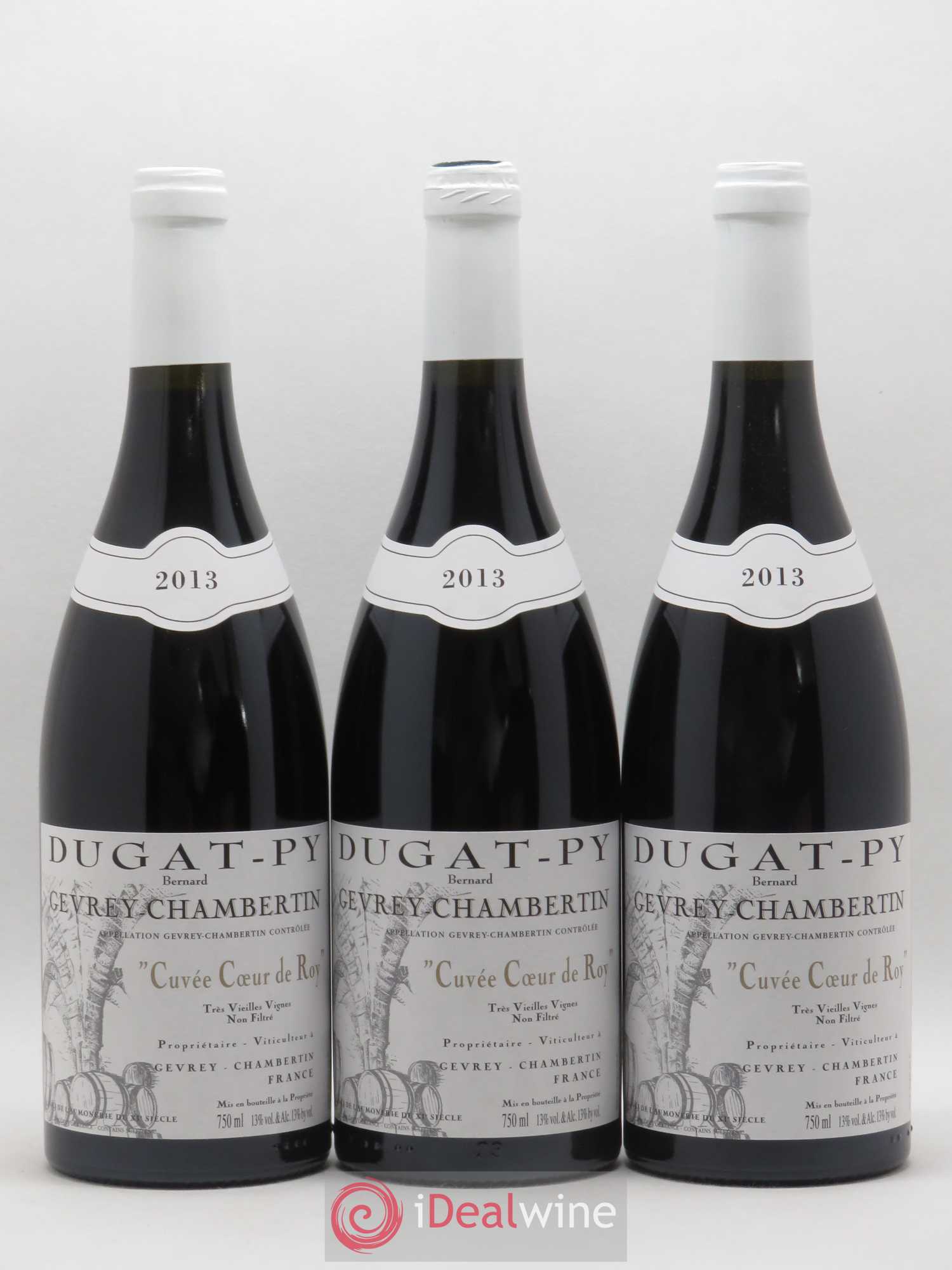 Gevrey-Chambertin Coeur de Roy Très Vieilles Vignes Dugat-Py 2013 - Lot de 3 bouteilles - 0