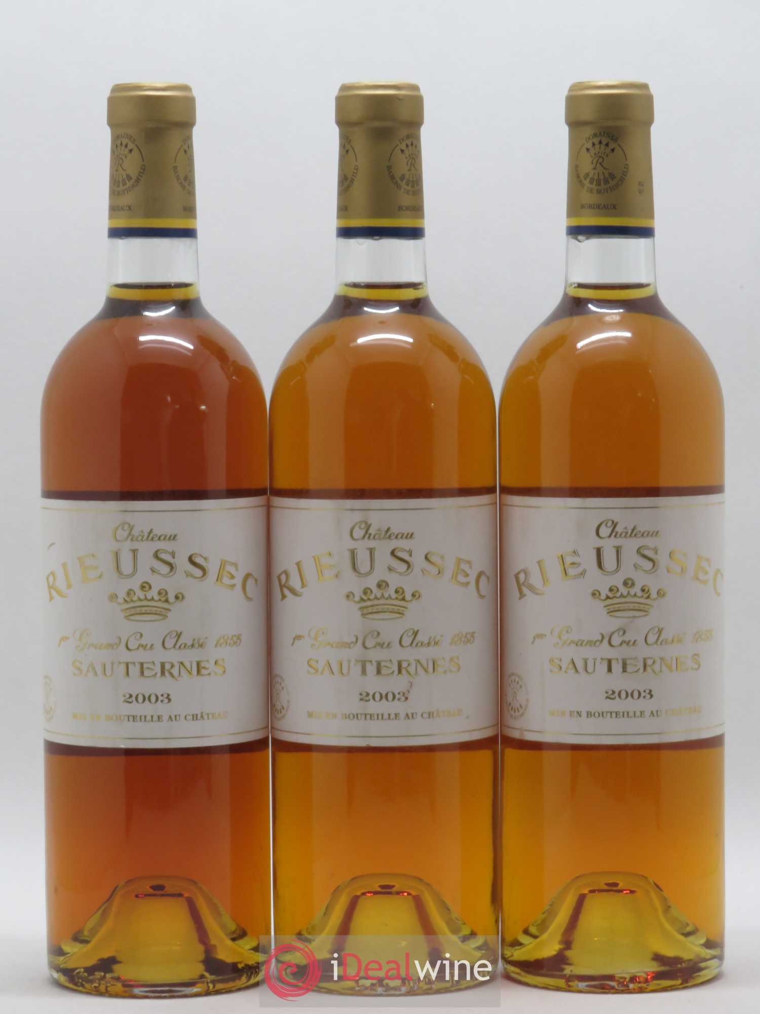 Château Rieussec 1er Grand Cru Classé 2003 - Lotto di 3 bottiglie - 0