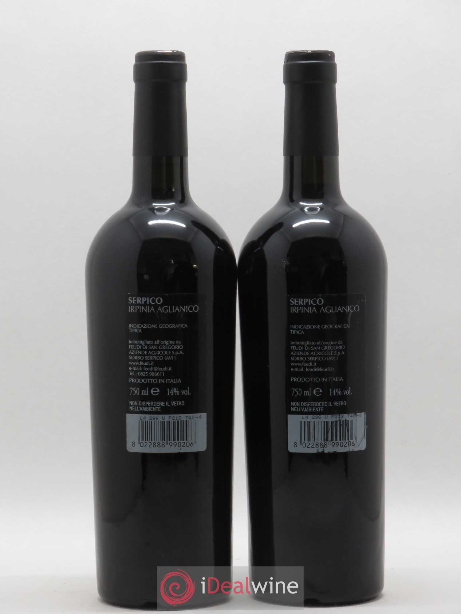 Italie IGT Feudi Serpico Irpinia Aglianico Di San Gregorio 2001 - Posten von 2 Flaschen - 1