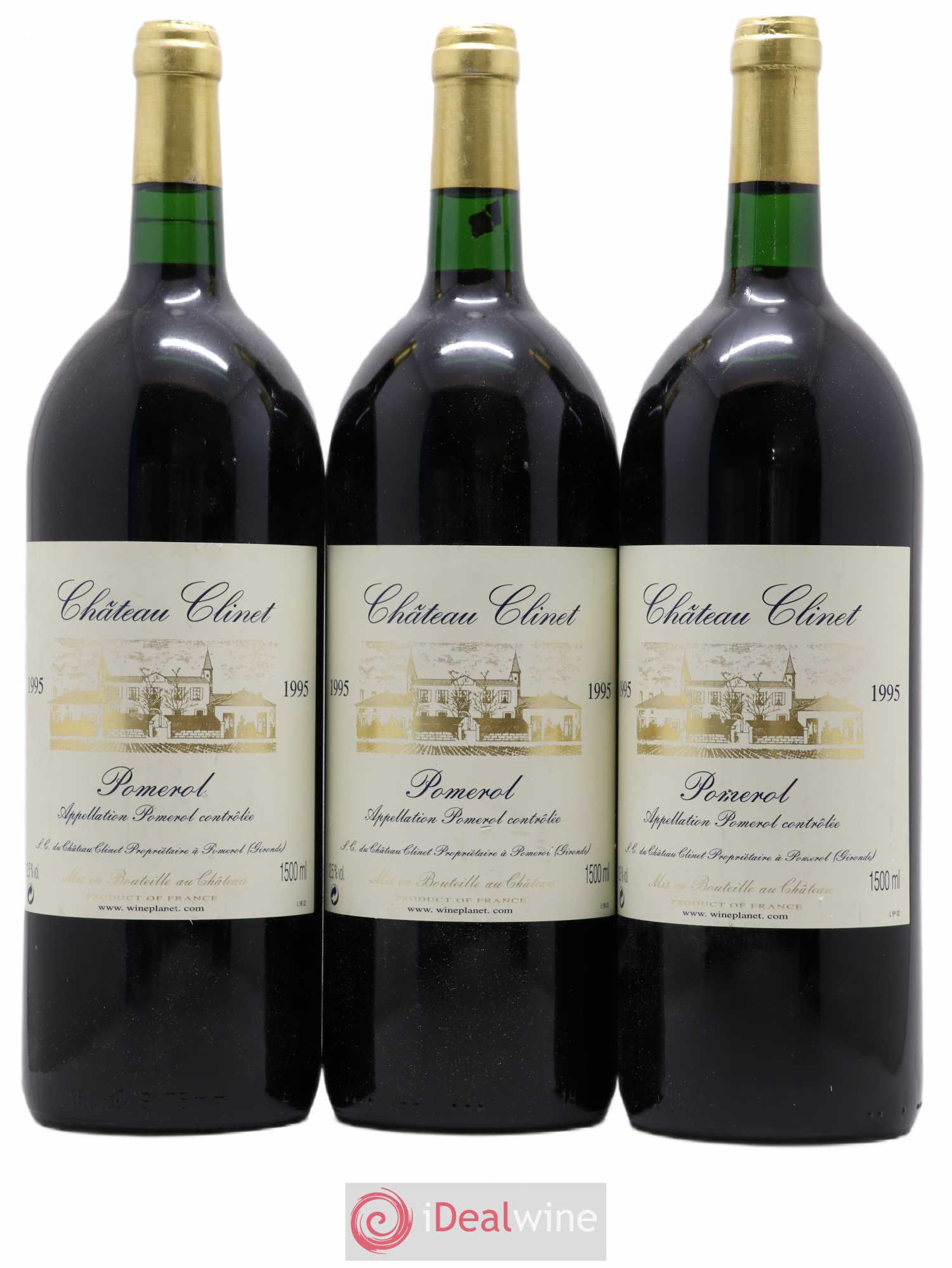 Château Clinet 1995 - Posten von 3 Magnum - 0
