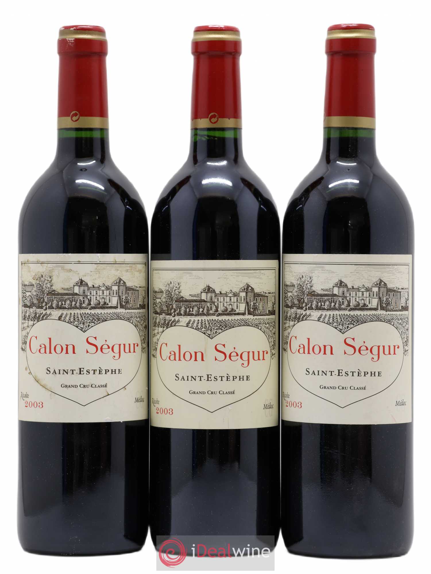 Château Calon Ségur 3ème Grand Cru Classé 2003 - Lot de 3 bouteilles - 0
