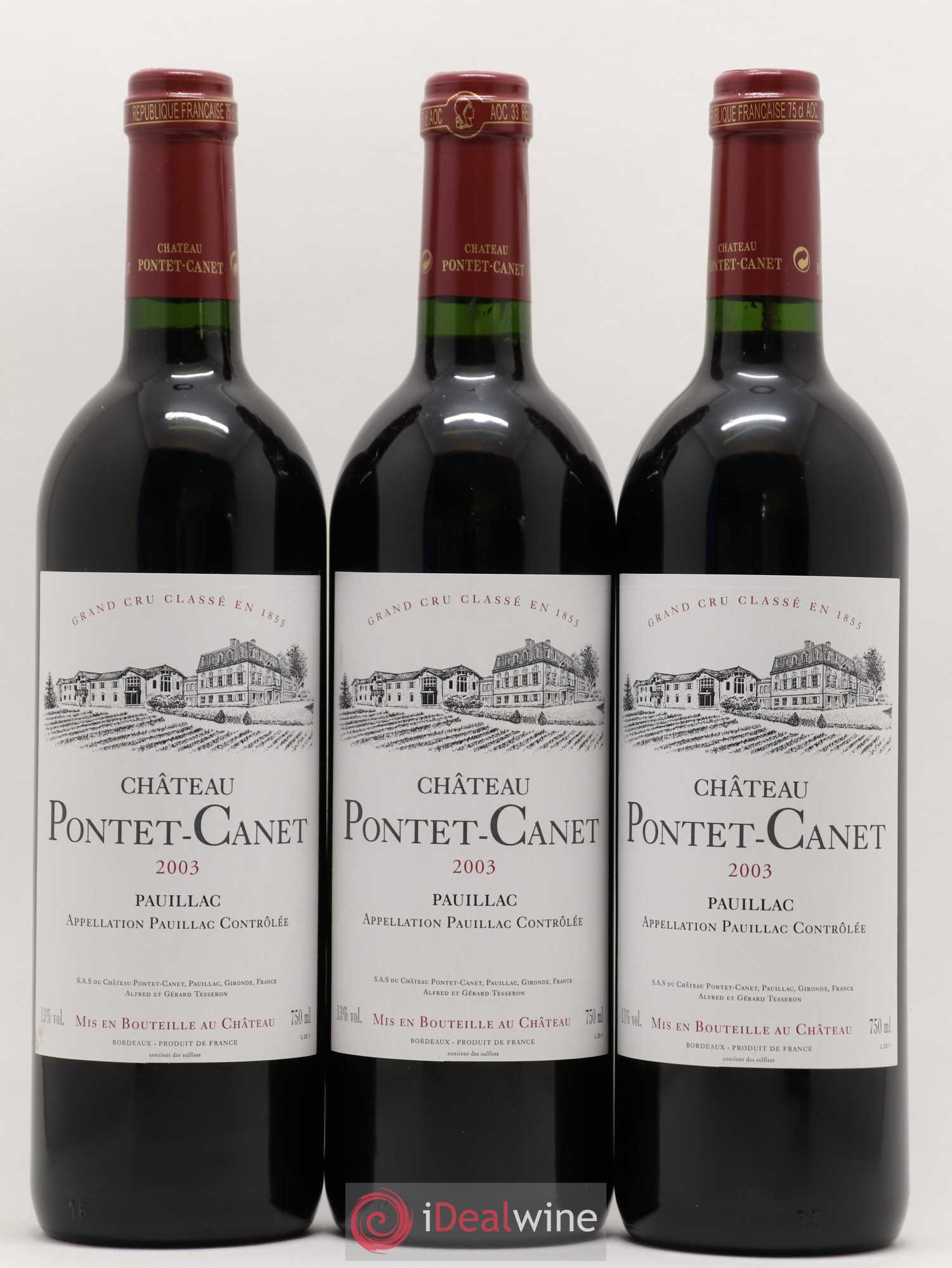 Château Pontet Canet 5ème Grand Cru Classé 2003 - Lot de 12 bouteilles - 3