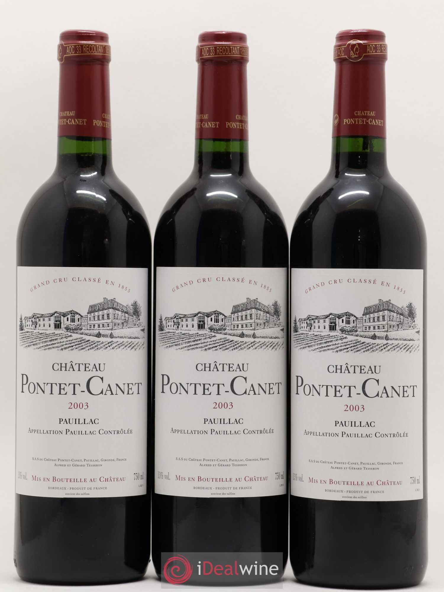 Château Pontet Canet 5ème Grand Cru Classé 2003 - Lot de 12 bouteilles - 4