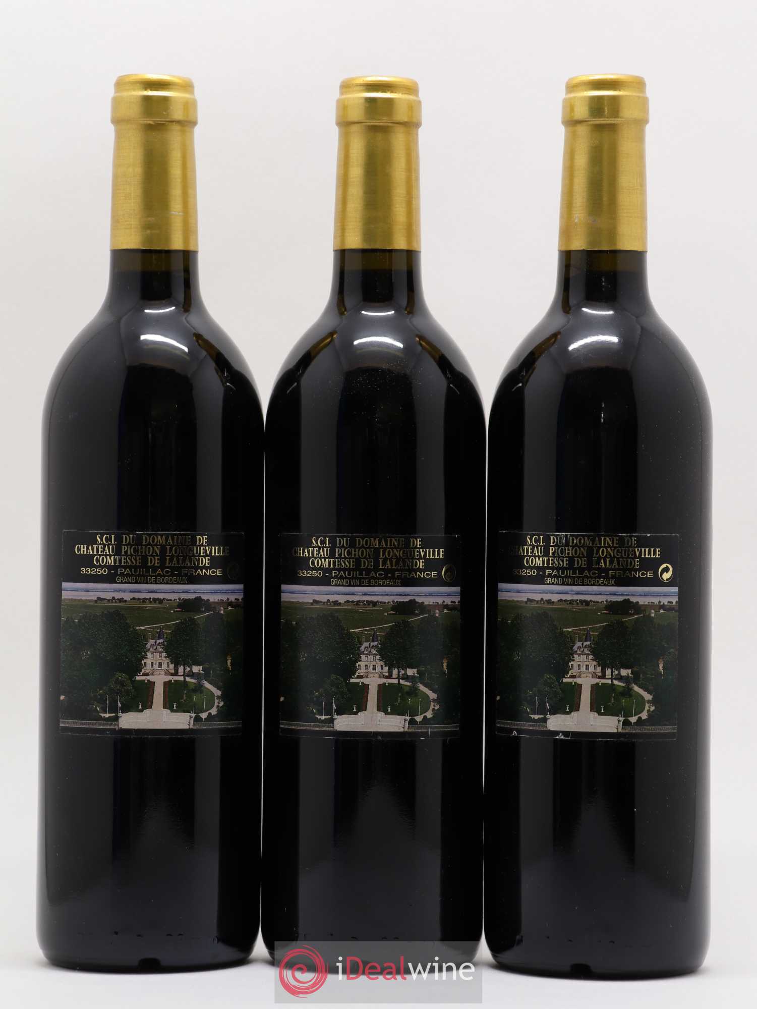 Château Pichon Longueville Comtesse de Lalande 2ème Grand Cru Classé 2000 - Lot de 3 bouteilles - 1